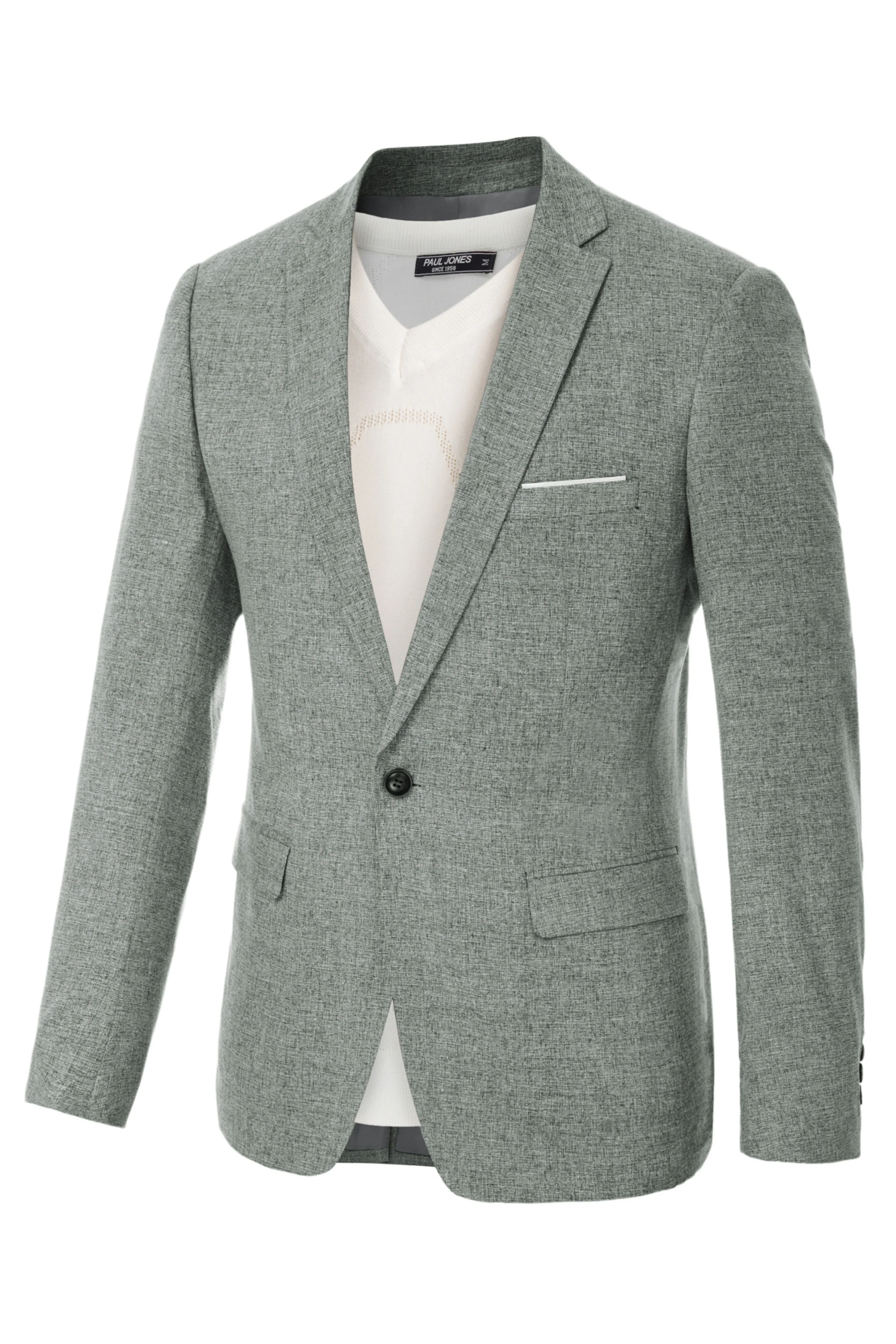 Men's Casual Lightweight Blazer Sport Coat One Button Business Suit Jacket - Image 27