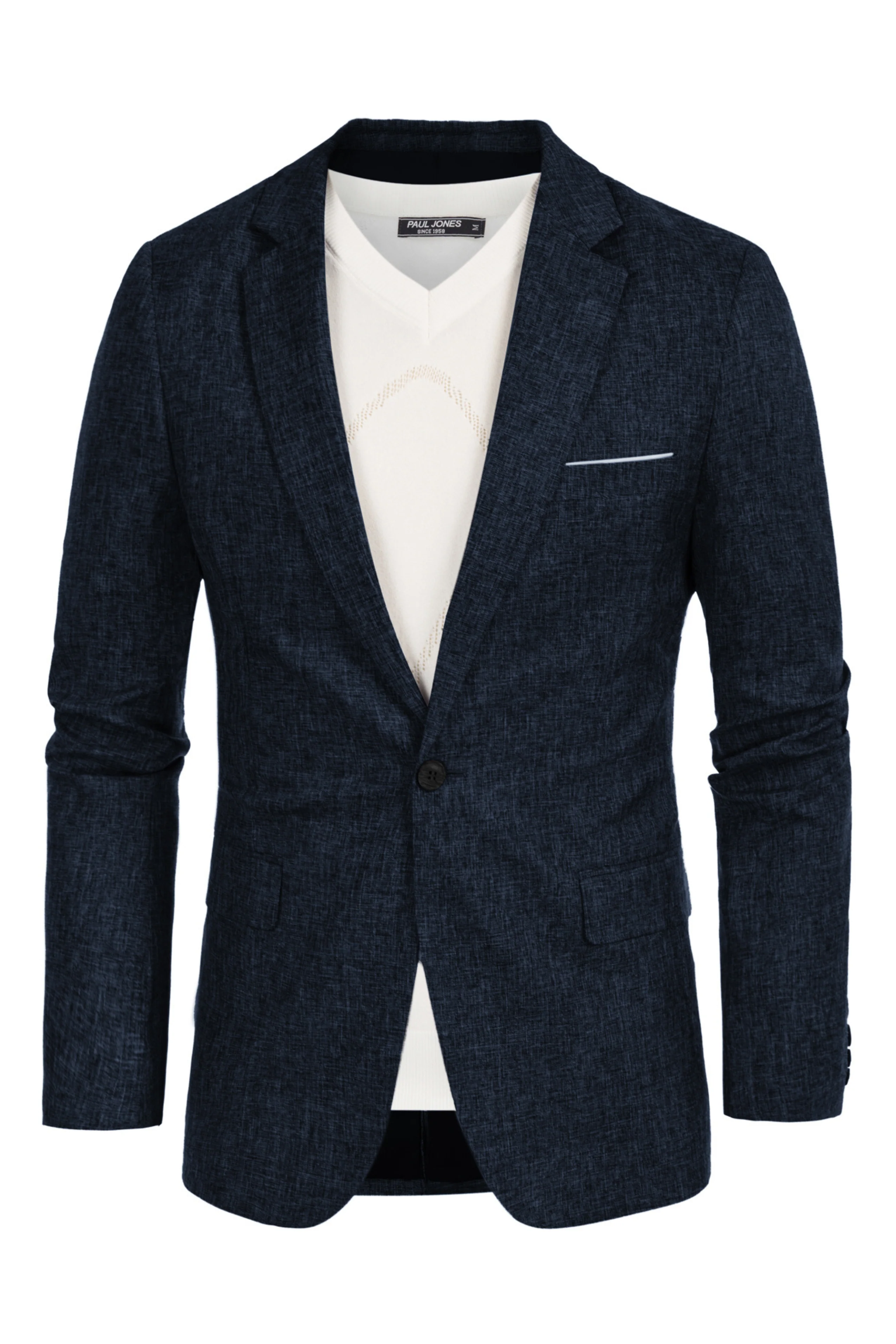 Men's Casual Lightweight Blazer Sport Coat One Button Business Suit Jacket - Image 31
