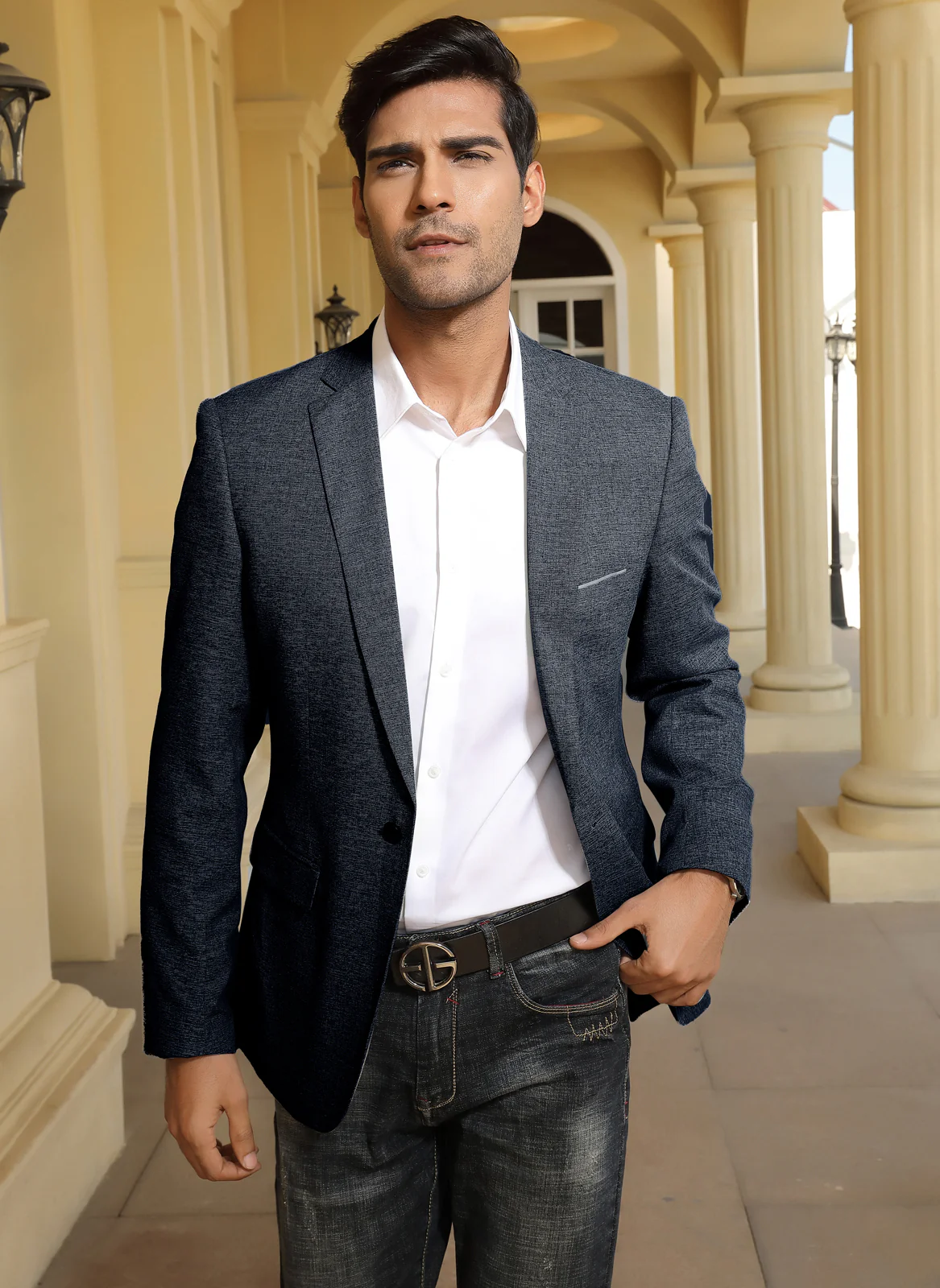 Men's Casual Lightweight Blazer Sport Coat One Button Business Suit Jacket - Image 39