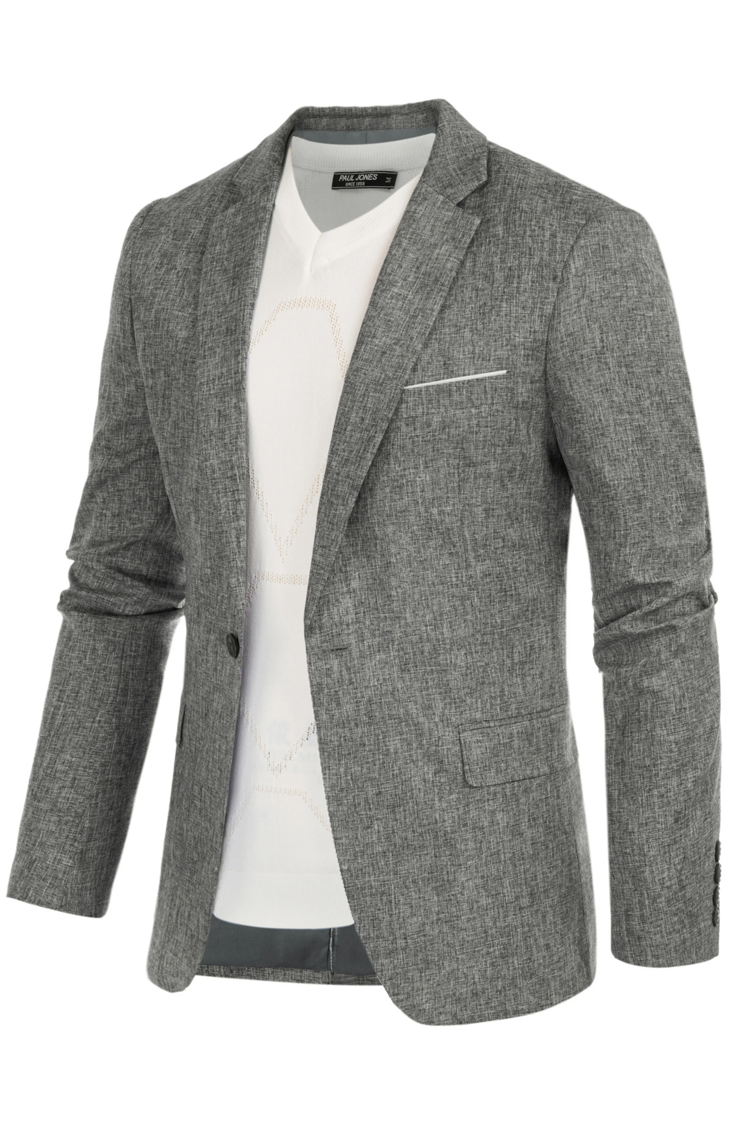 Men's Casual Lightweight Blazer Sport Coat One Button Business Suit Jacket - Image 4