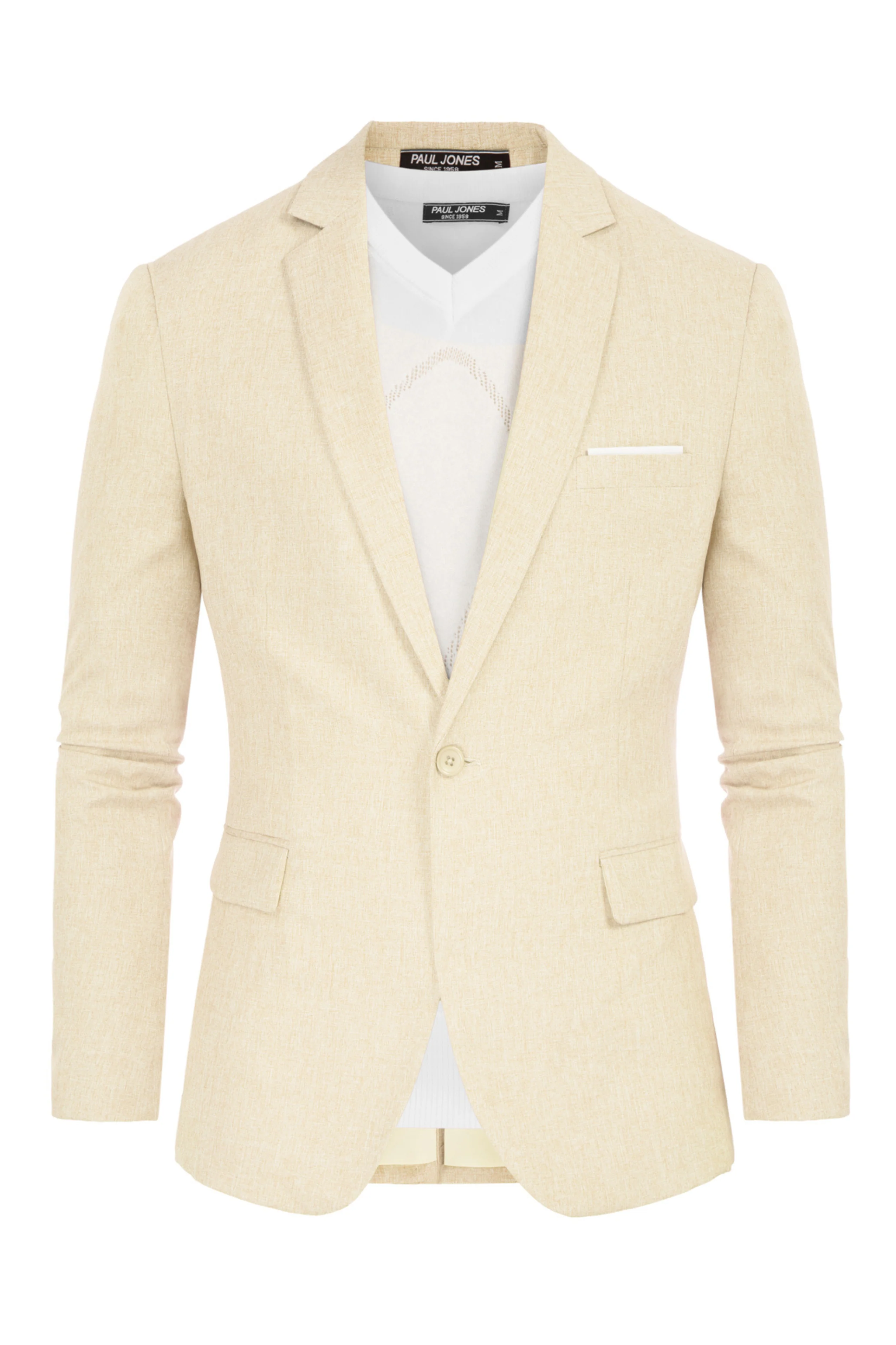 Men's Casual Lightweight Blazer Sport Coat One Button Business Suit Jacket - Image 41