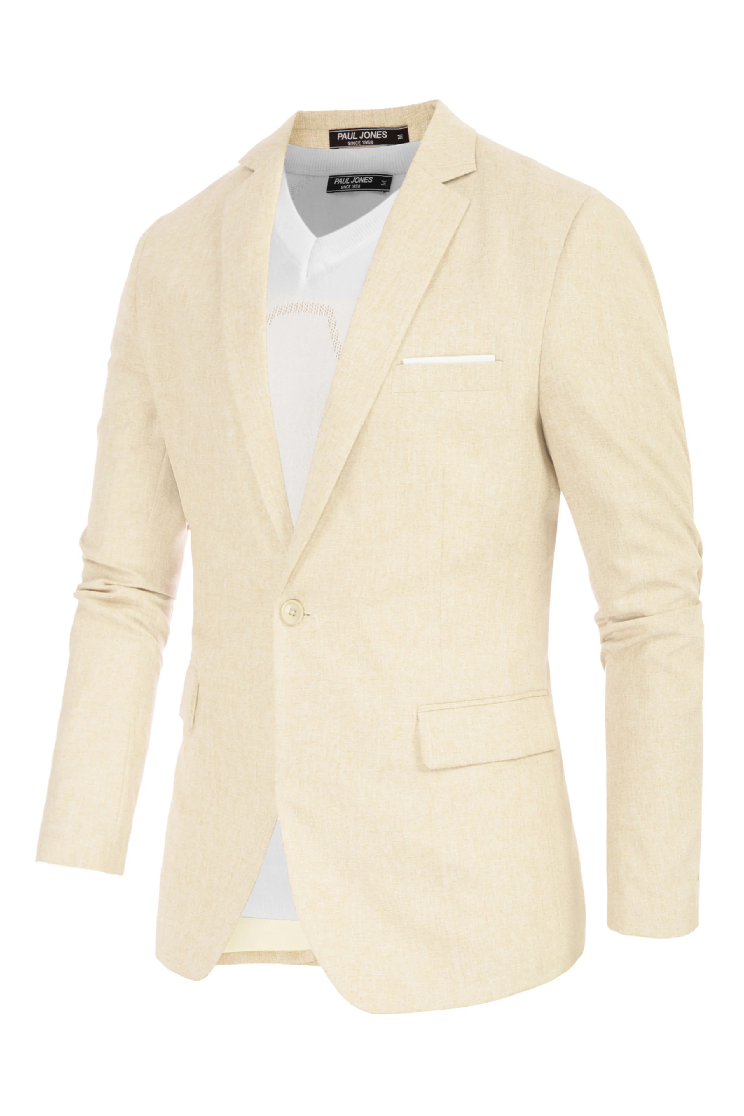 Men's Casual Lightweight Blazer Sport Coat One Button Business Suit Jacket - Image 42