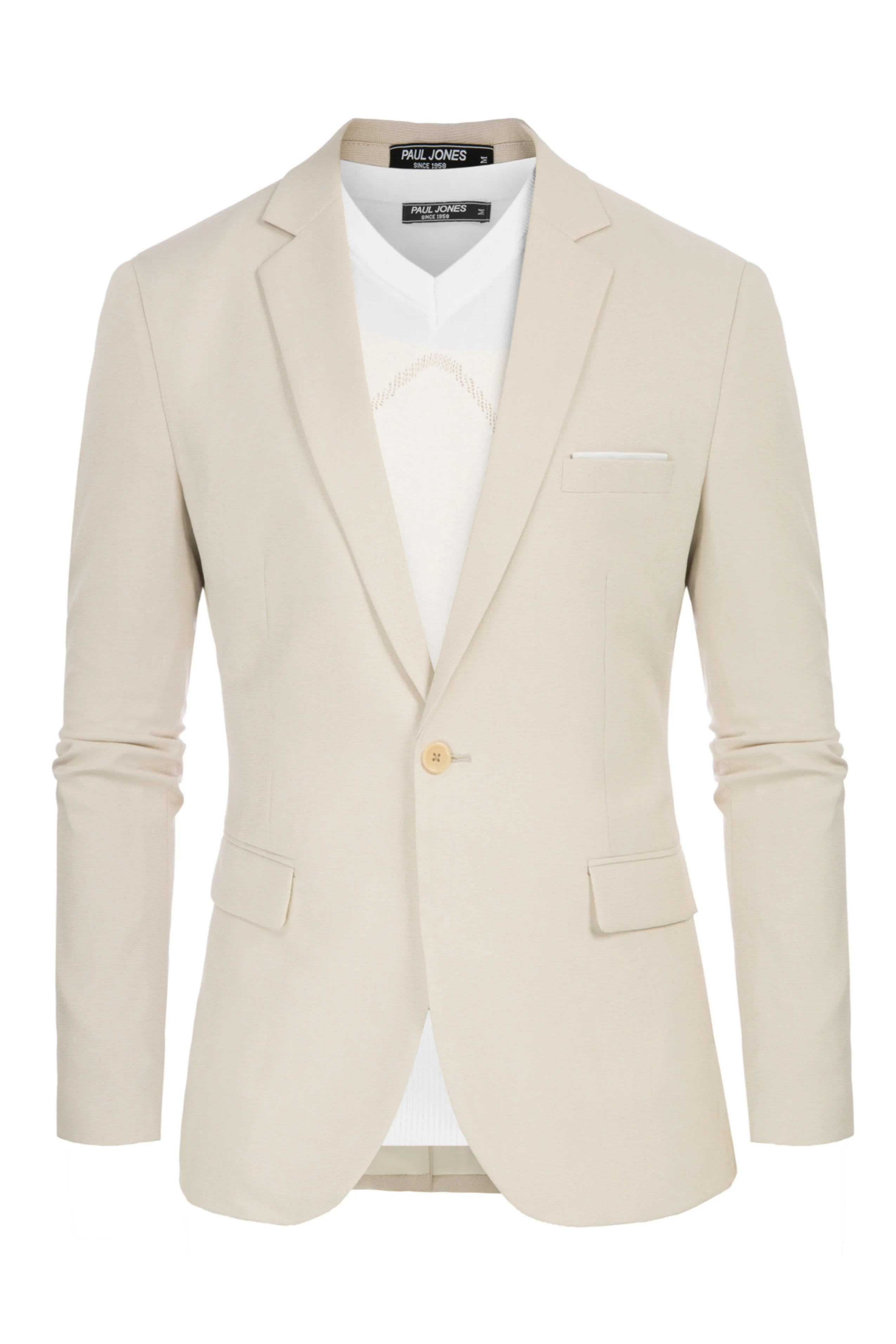 Men's Casual Lightweight Blazer Sport Coat One Button Business Suit Jacket - Image 51