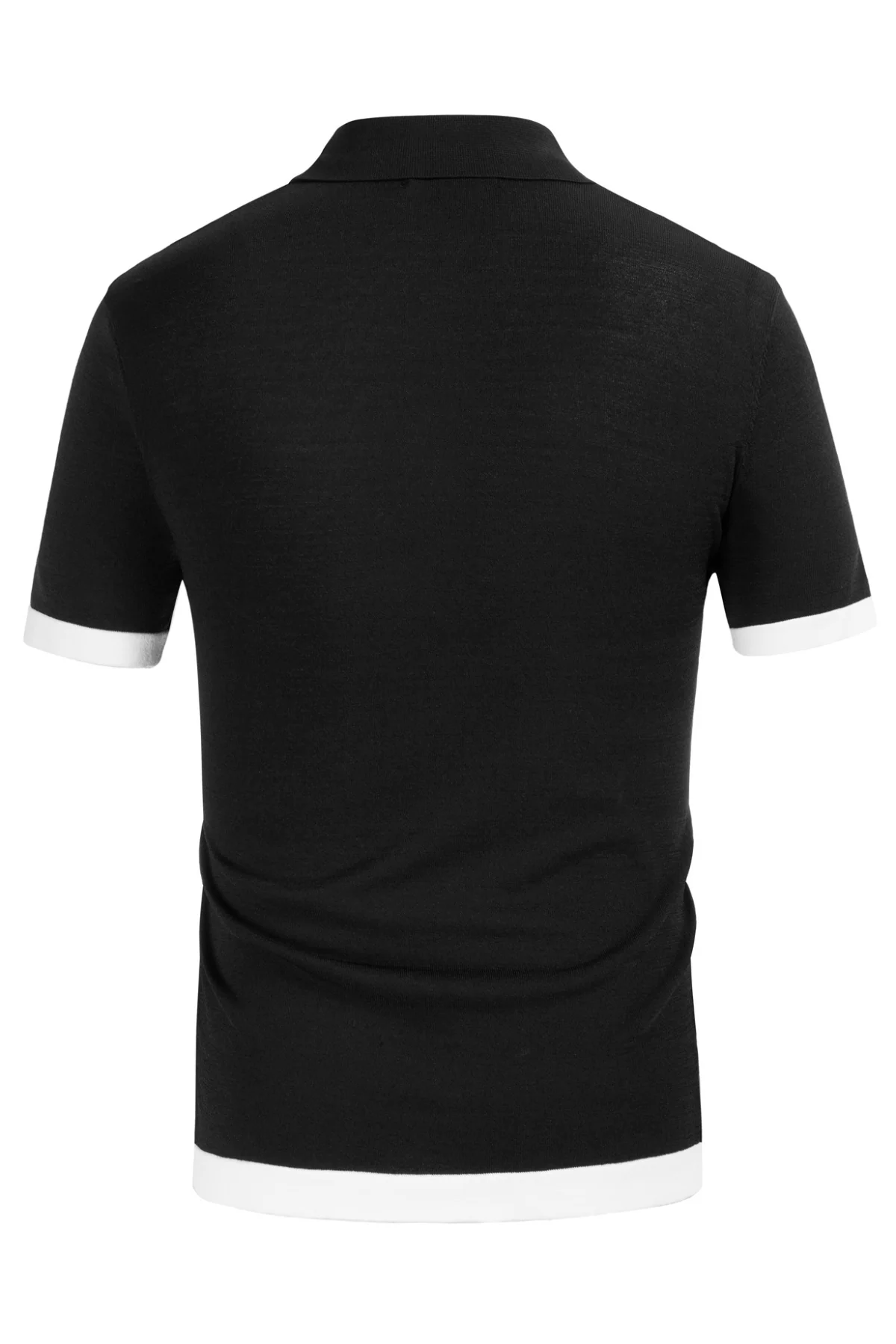 Mens Polo Shirts Vintage Striped Button Down Knitted Golf Cardigans Shirts - Image 11