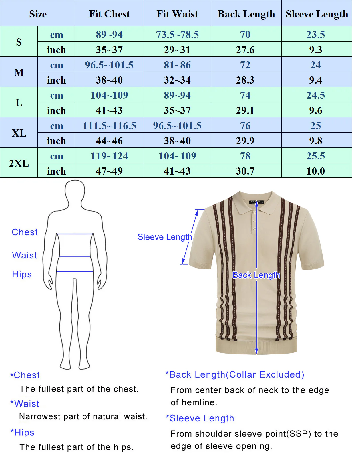 PJ Paul Jones Men's Vintage Stripe Knitted Polo Pullover Shirts Short Sleeve Golf Knit Mens Polo Shirt - Image 13