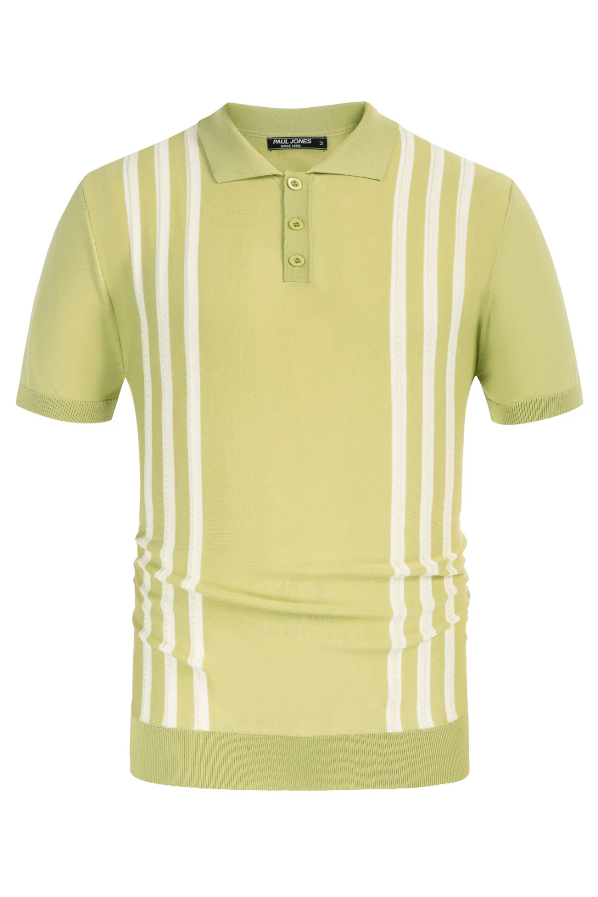 Men's Vintage Stripe Knitted Polo Shirts Short Sleeve Pullover Golf Knit Mens Polo Shirt - Image 13