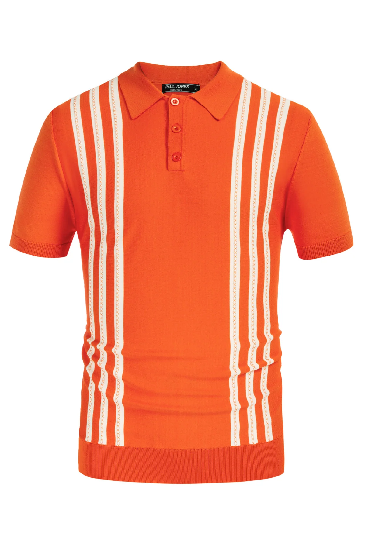 Men's Vintage Stripe Knitted Polo Shirts Short Sleeve Pullover Golf Knit Mens Polo Shirt - Image 23
