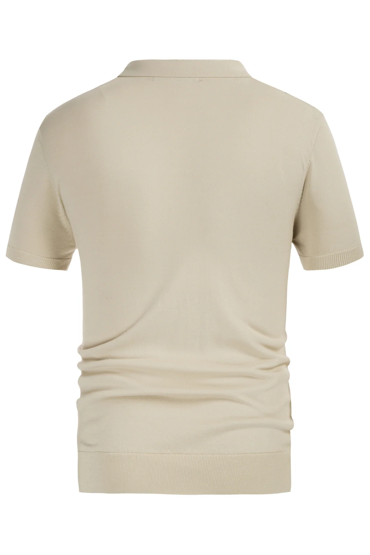Men's Vintage Stripe Knitted Polo Shirts Short Sleeve Pullover Golf Knit Mens Polo Shirt - Image 4