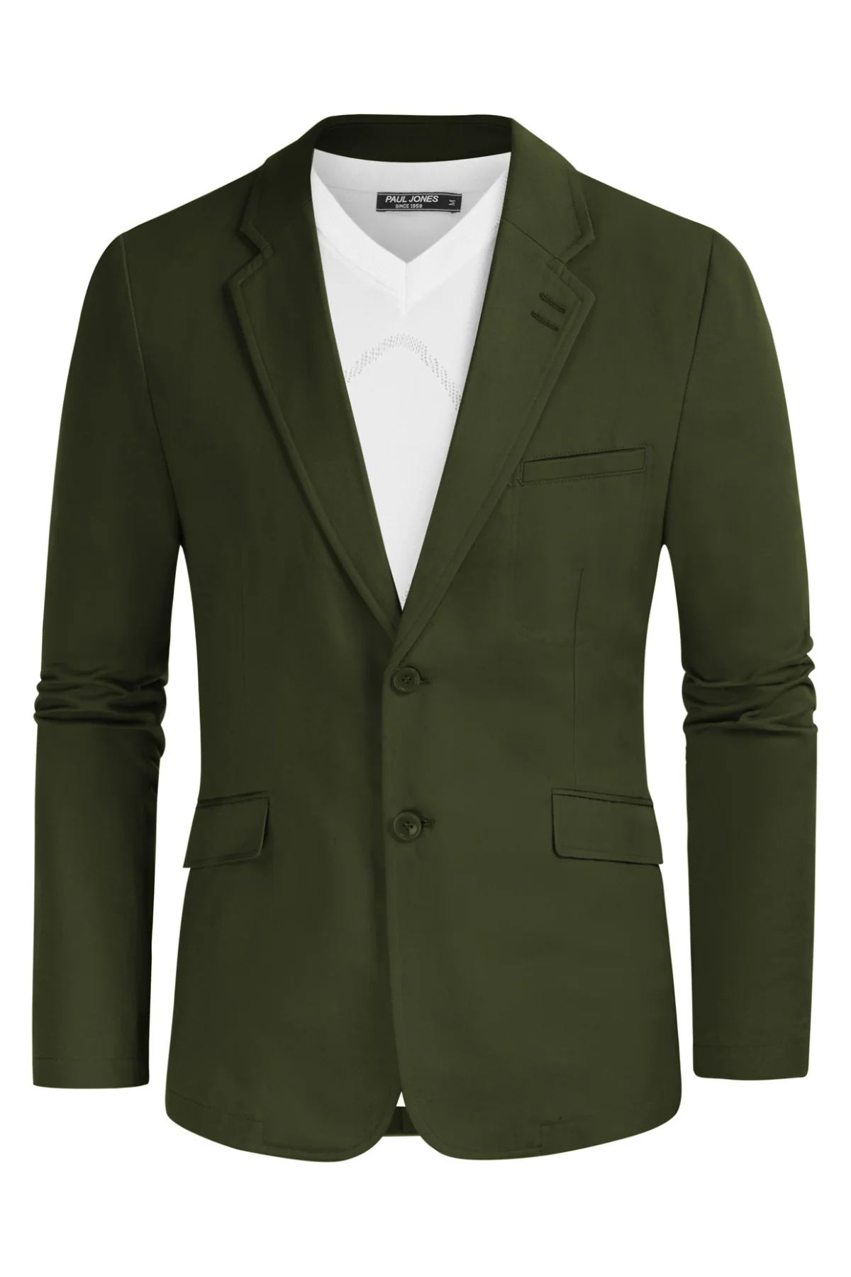 Men's Cotton Twill Blazer Jacket Two Buttons Lightweight Casual Slim Fit Sport Coat - Image 18