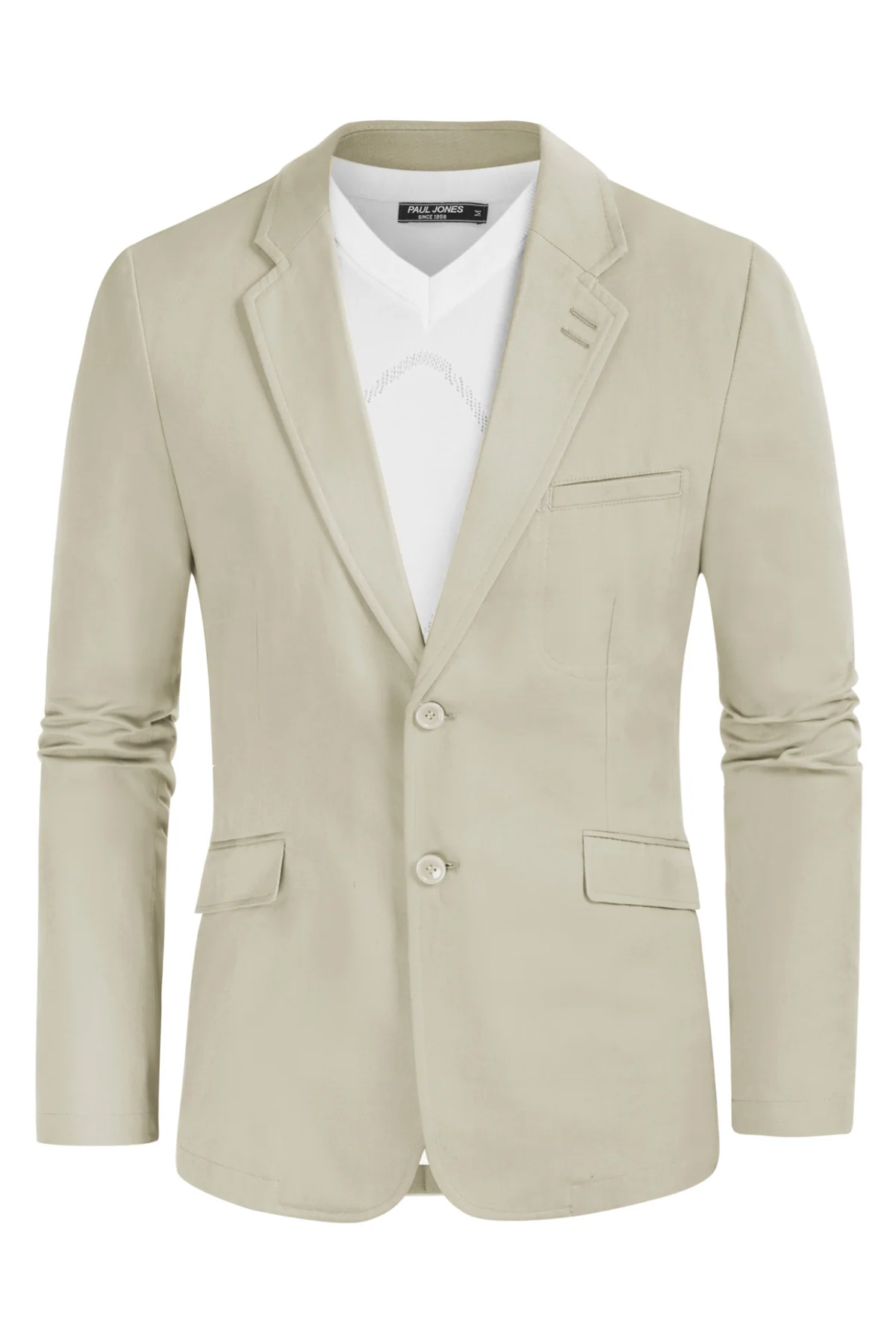 Men's Cotton Twill Blazer Jacket Two Buttons Lightweight Casual Slim Fit Sport Coat - Image 23