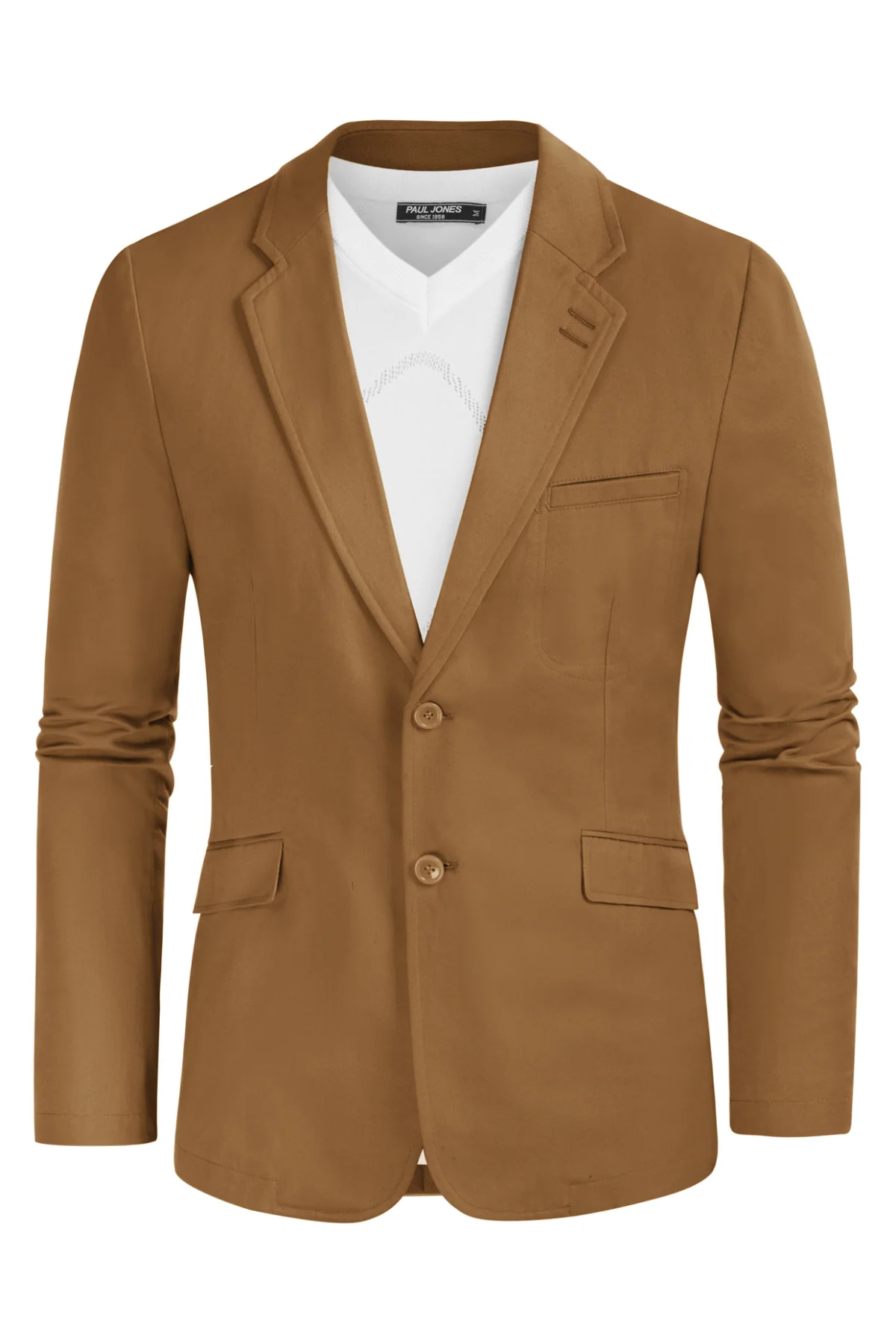 Men's Cotton Twill Blazer Jacket Two Buttons Lightweight Casual Slim Fit Sport Coat - Image 28