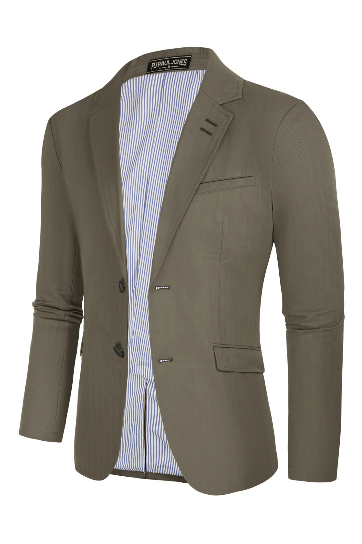 Men's Cotton Twill Blazer Jacket Two Buttons Lightweight Casual Slim Fit Sport Coat - Image 44