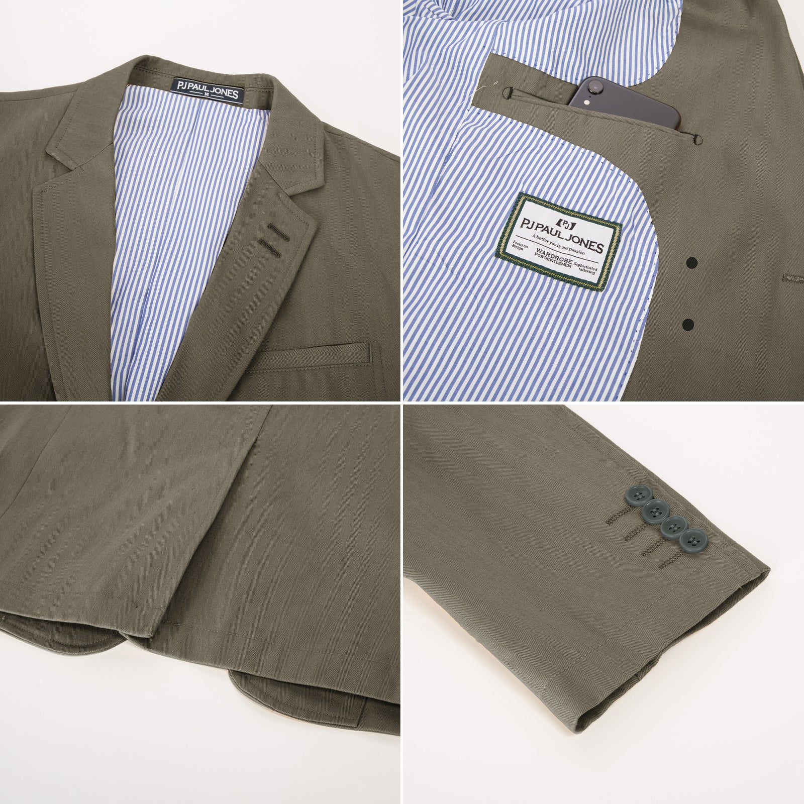 Men's Cotton Twill Blazer Jacket Two Buttons Lightweight Casual Slim Fit Sport Coat - Image 46