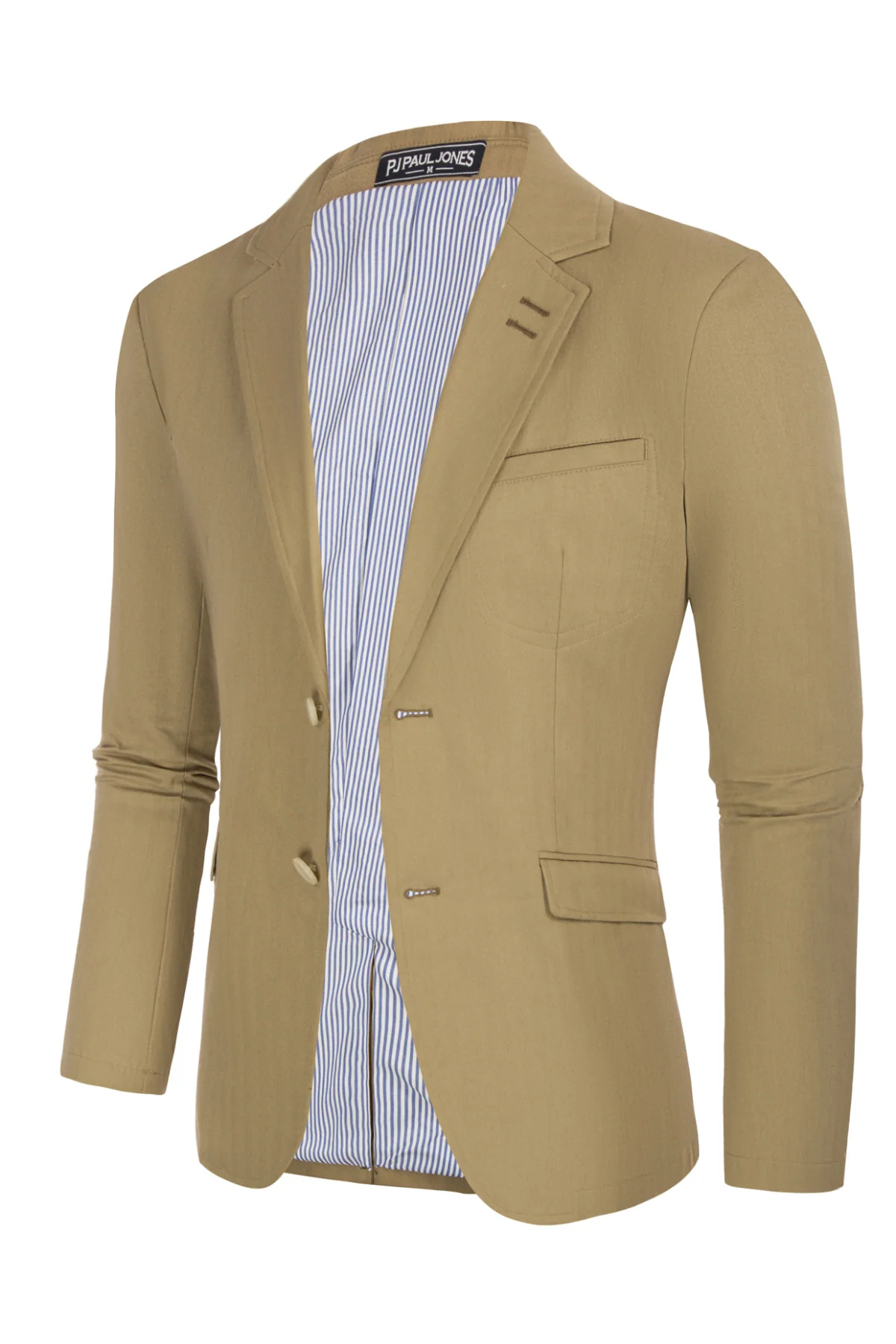 Men's Cotton Twill Blazer Jacket Two Buttons Lightweight Casual Slim Fit Sport Coat - Image 48