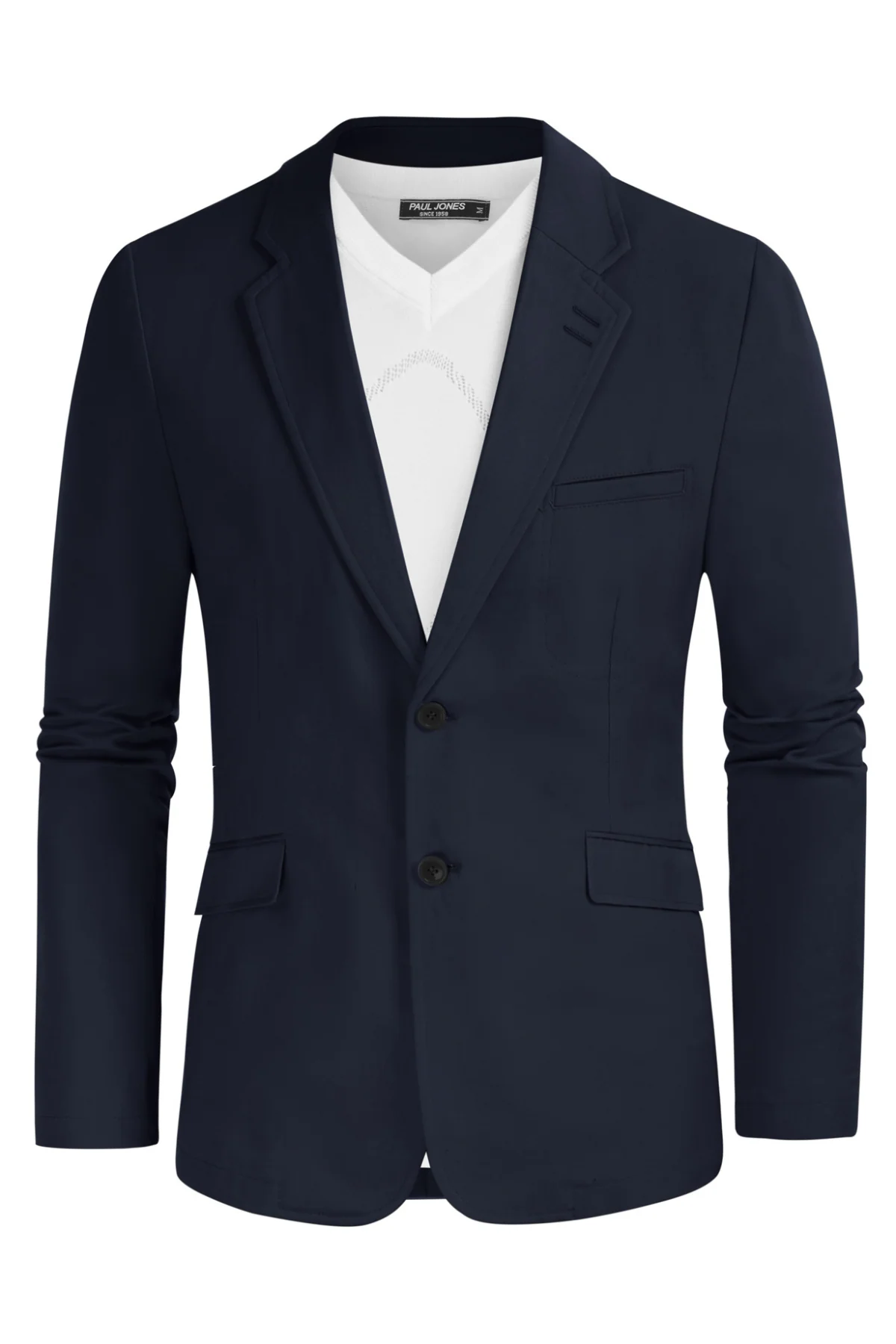 Men's Cotton Twill Blazer Jacket Two Buttons Lightweight Casual Slim Fit Sport Coat - Image 8