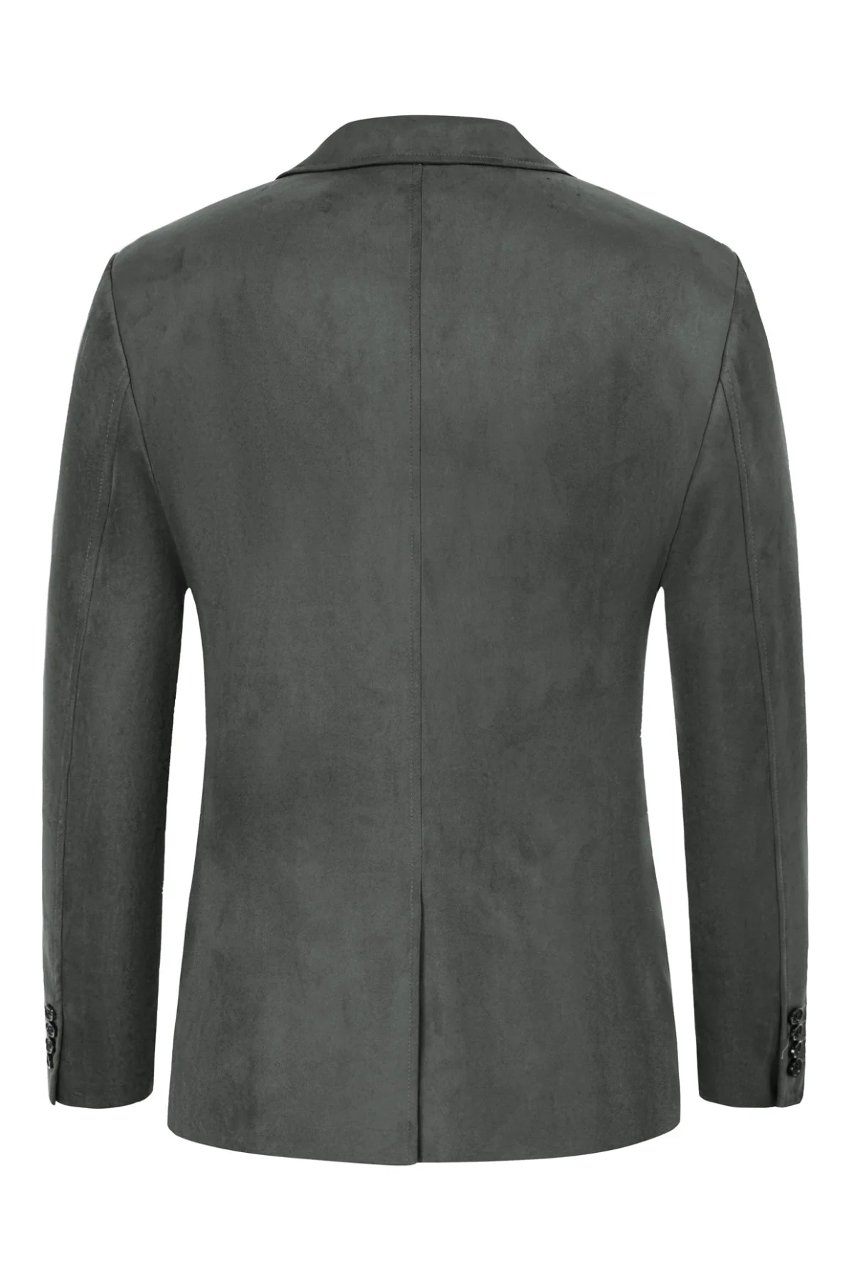 Paul Jones Men Faux Suede Blazer Coat Casual Notch Lapel Two Buttons Coat - Image 18