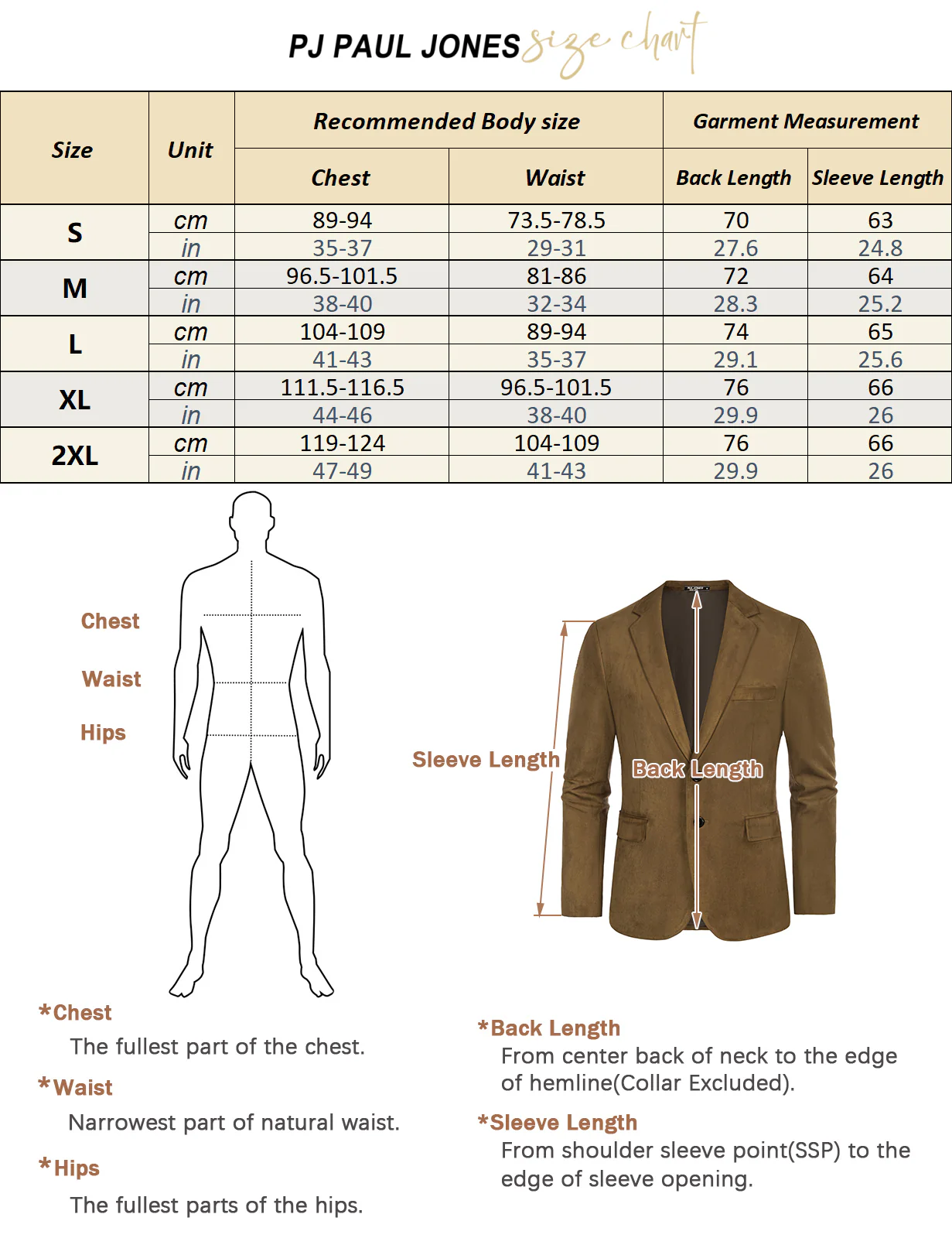 Paul Jones Men Faux Suede Blazer Coat Casual Notch Lapel Two Buttons Coat - Image 54