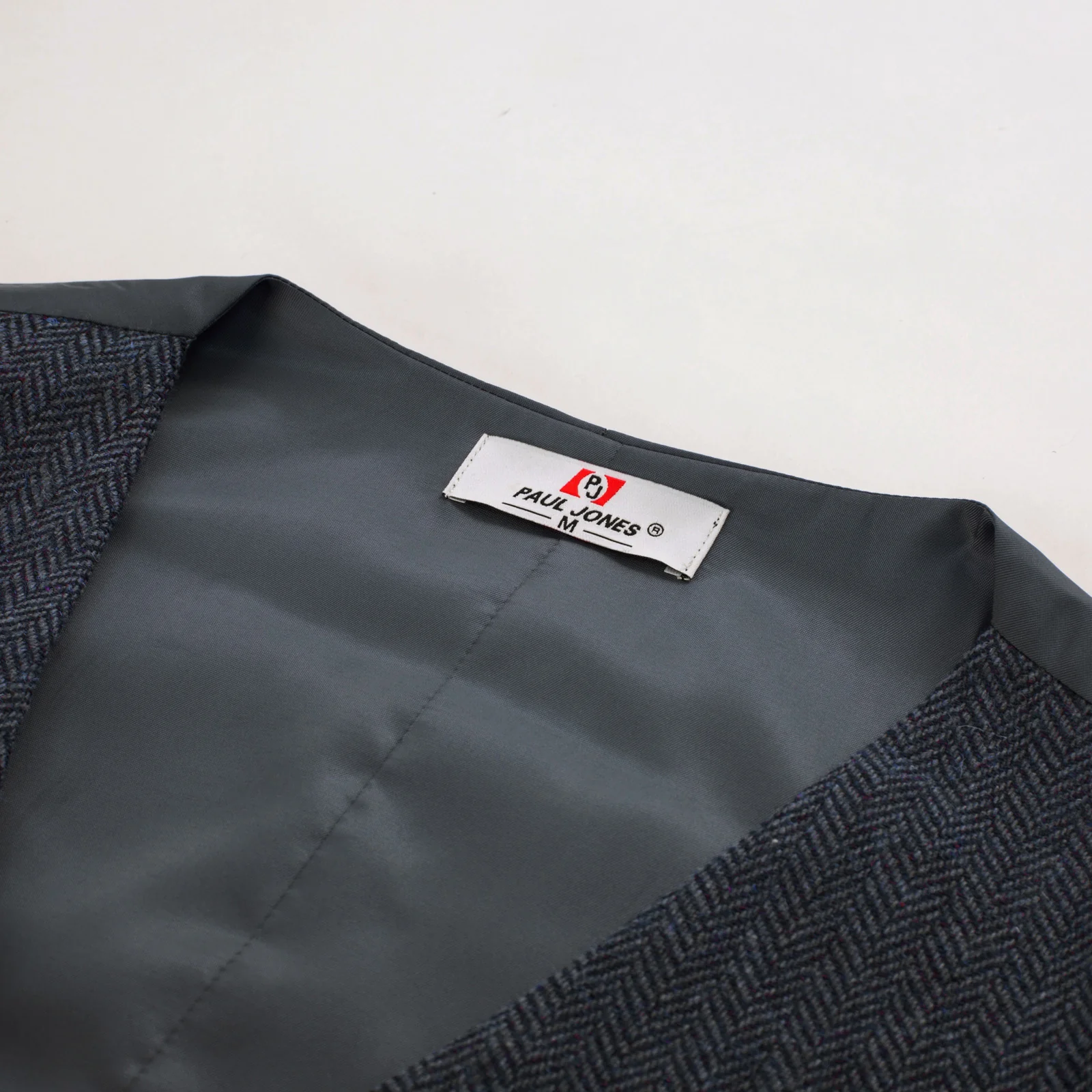 Men's Western Herringbone Tweed Suit Vest Wool Blend V Neck Slim Fit Waistcoat - Image 18