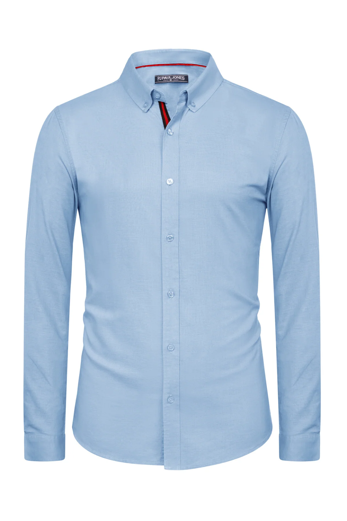 PJ Men Breathable Cotton & Linen Shirt Long Sleeve Button-Down Collar Tops - Image 15