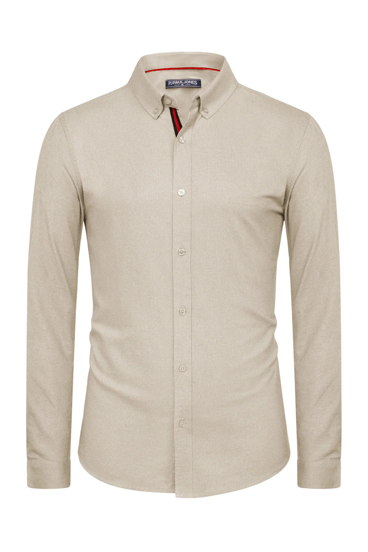 PJ Men Breathable Cotton & Linen Shirt Long Sleeve Button-Down Collar Tops - Image 33