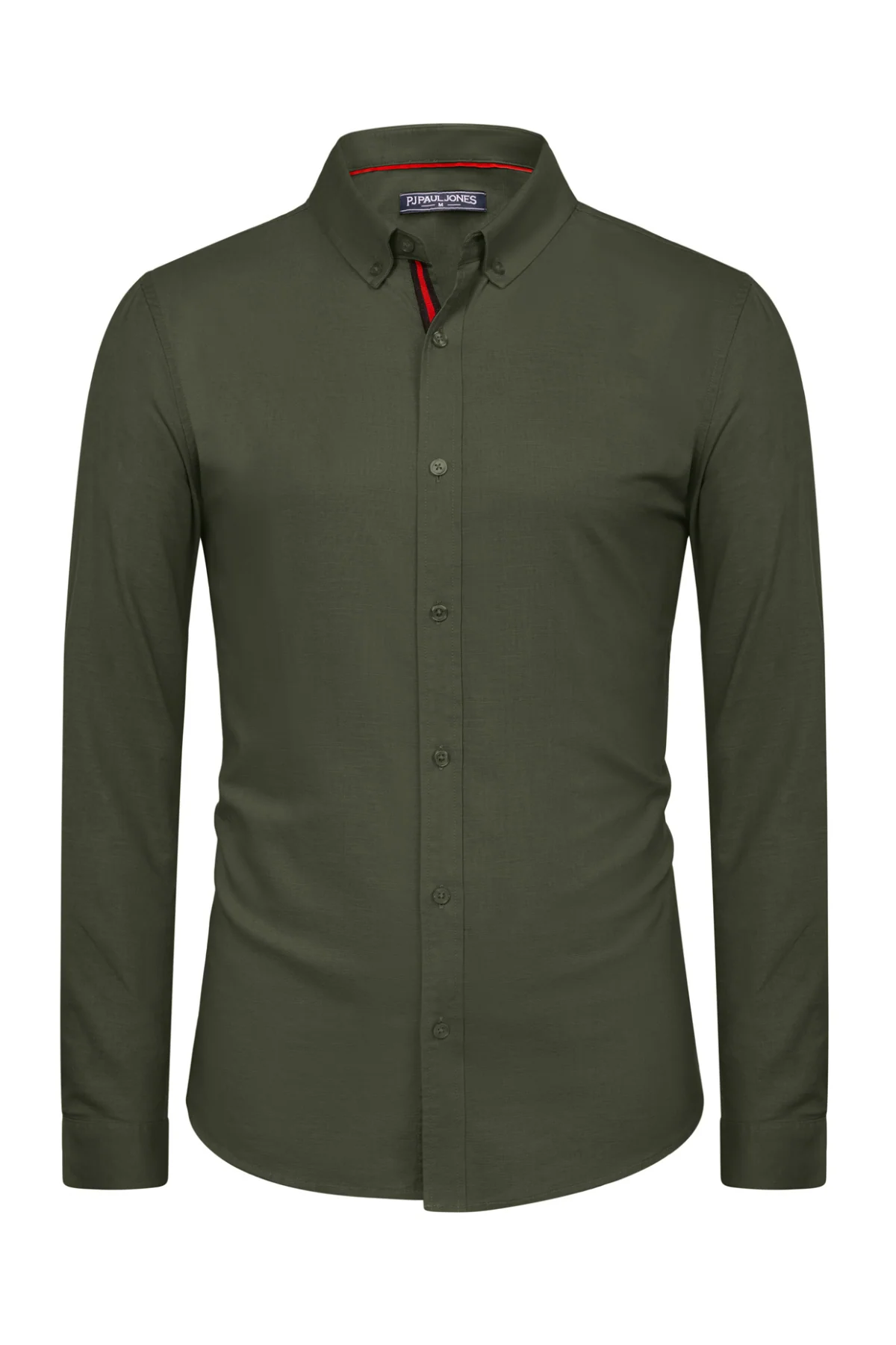 PJ Men Breathable Cotton & Linen Shirt Long Sleeve Button-Down Collar Tops - Image 36