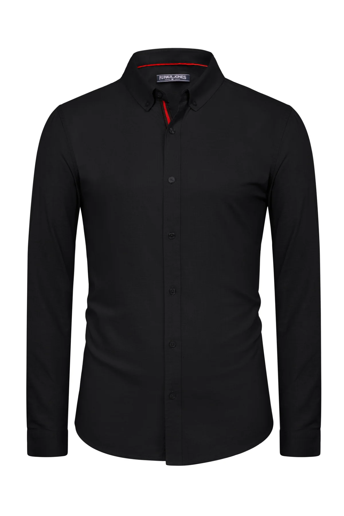 PJ Men Breathable Cotton & Linen Shirt Long Sleeve Button-Down Collar Tops - Image 4