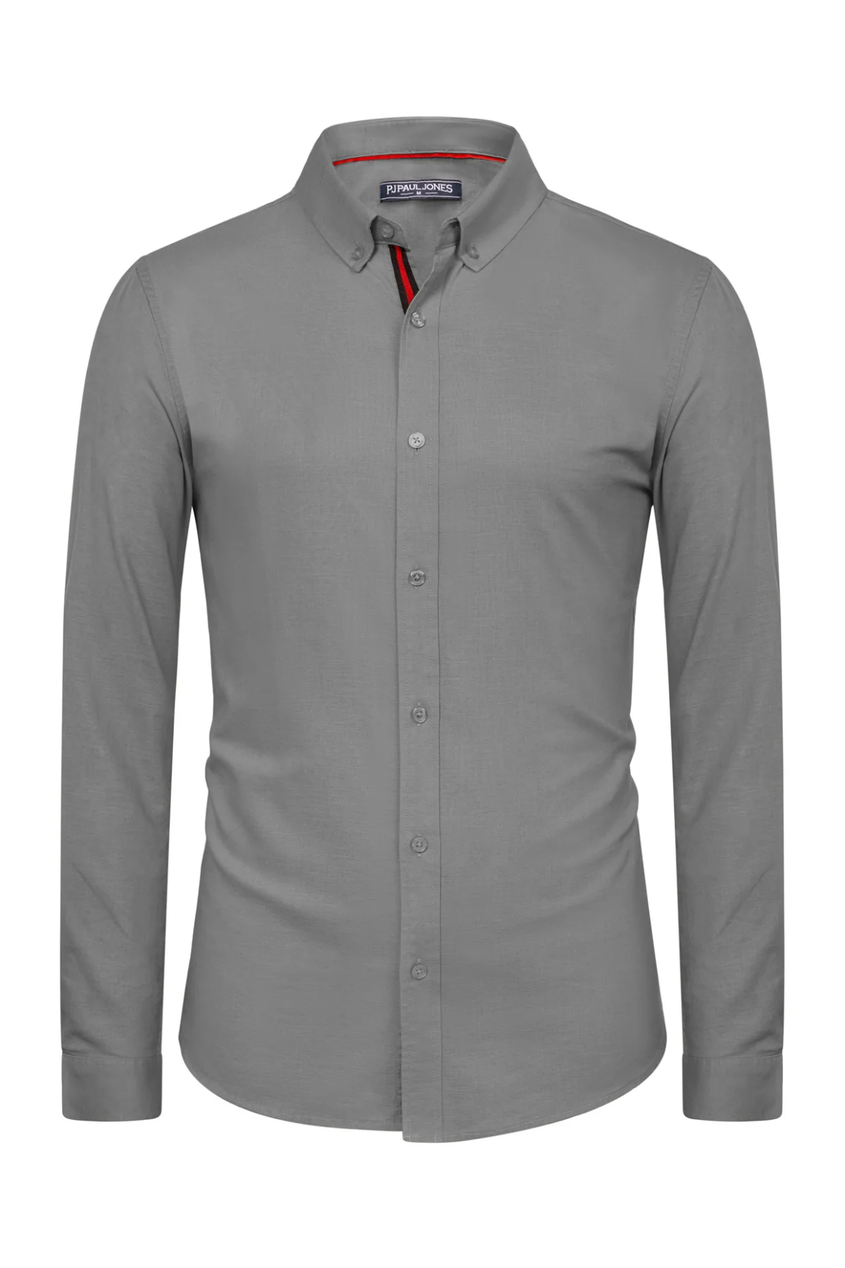 PJ Men Breathable Cotton & Linen Shirt Long Sleeve Button-Down Collar Tops - Image 42