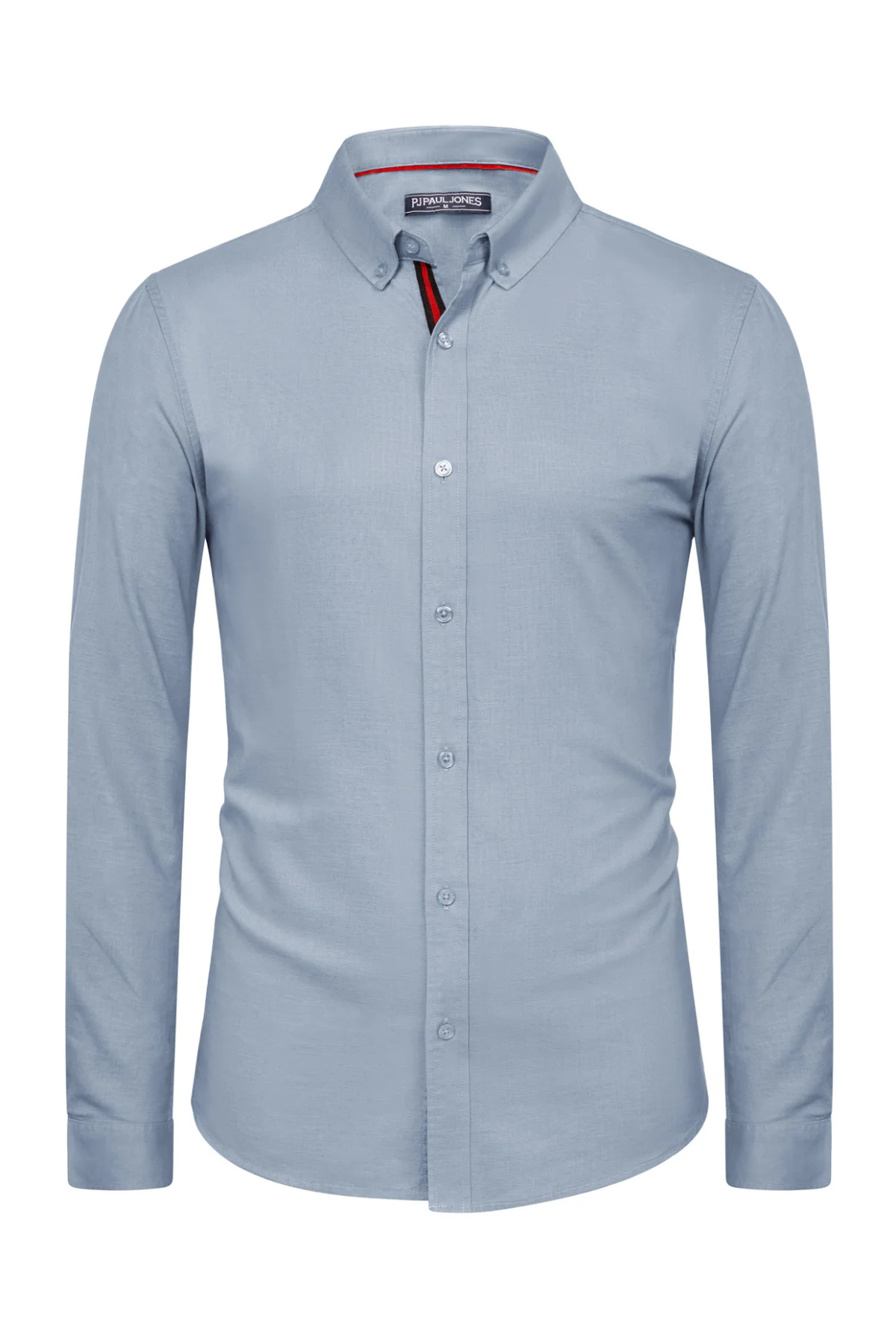 PJ Men Breathable Cotton & Linen Shirt Long Sleeve Button-Down Collar Tops - Image 48