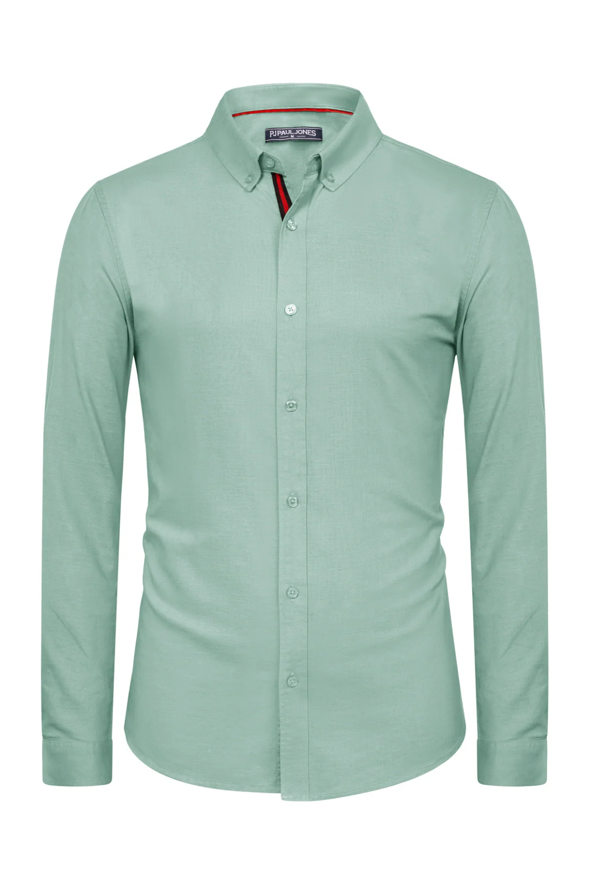 PJ Men Breathable Cotton & Linen Shirt Long Sleeve Button-Down Collar Tops - Image 57