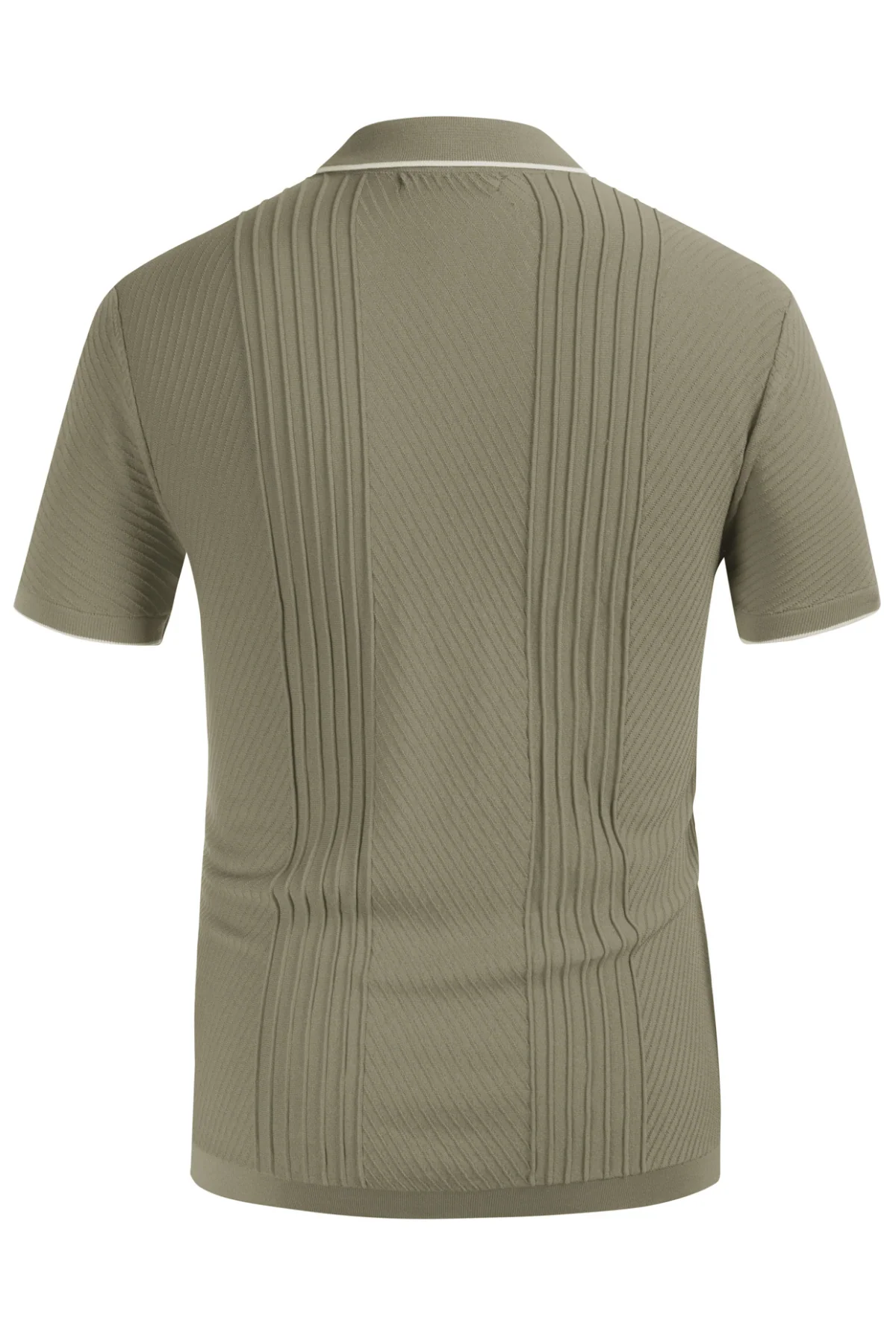 PJ Men Textured Cardigan Sweater Short Sleeve Lapel Collar Button-up Knitwear - Image 34