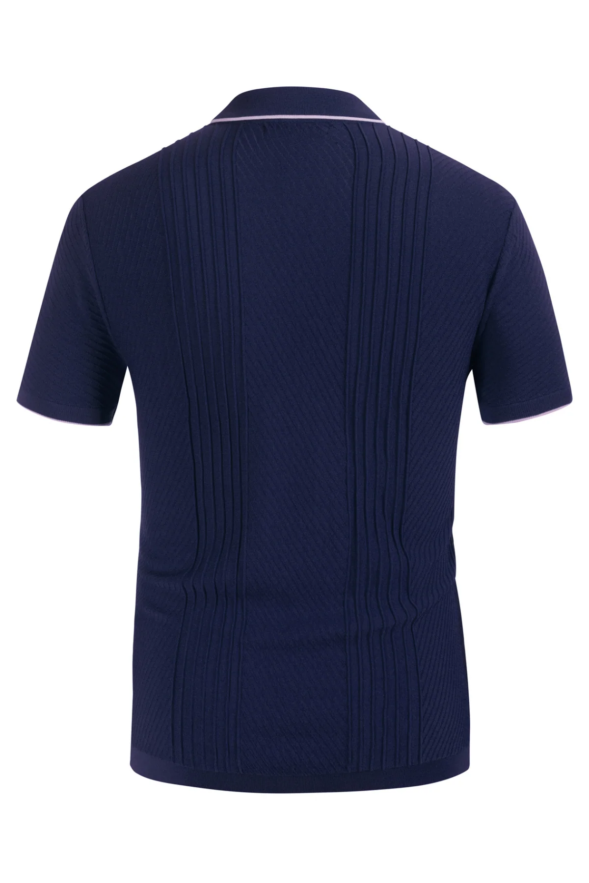 PJ Men Textured Cardigan Sweater Short Sleeve Lapel Collar Button-up Knitwear - Image 44