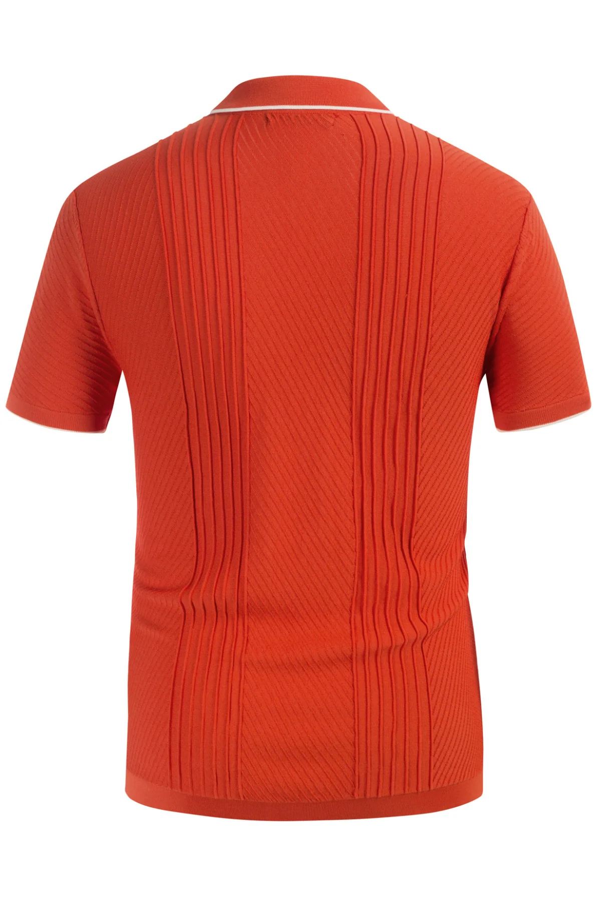 PJ Men Textured Cardigan Sweater Short Sleeve Lapel Collar Button-up Knitwear - Image 54