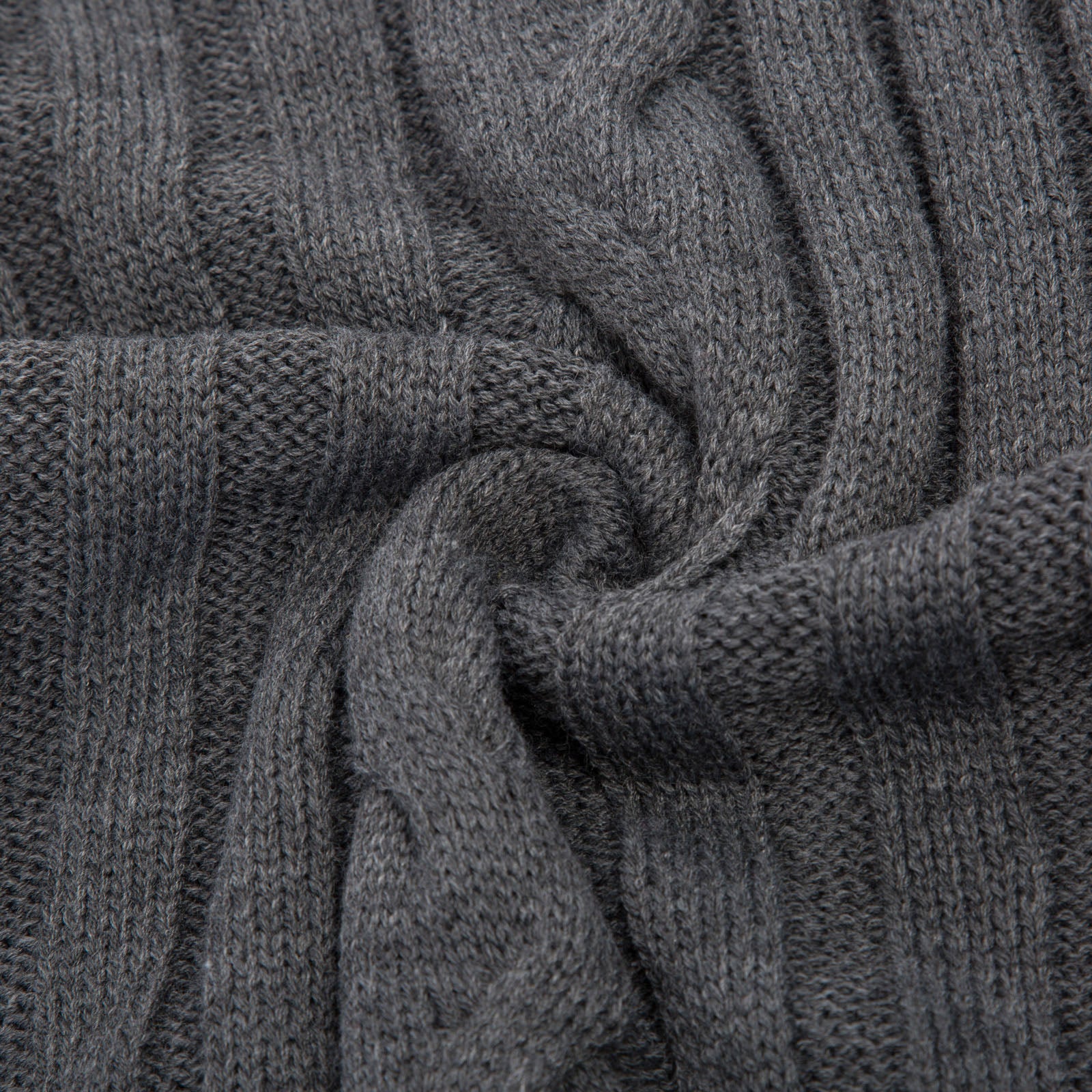 Men's Casual Turtleneck Sweaters Cable Knit Thermal Pullover Sweater - Image 12