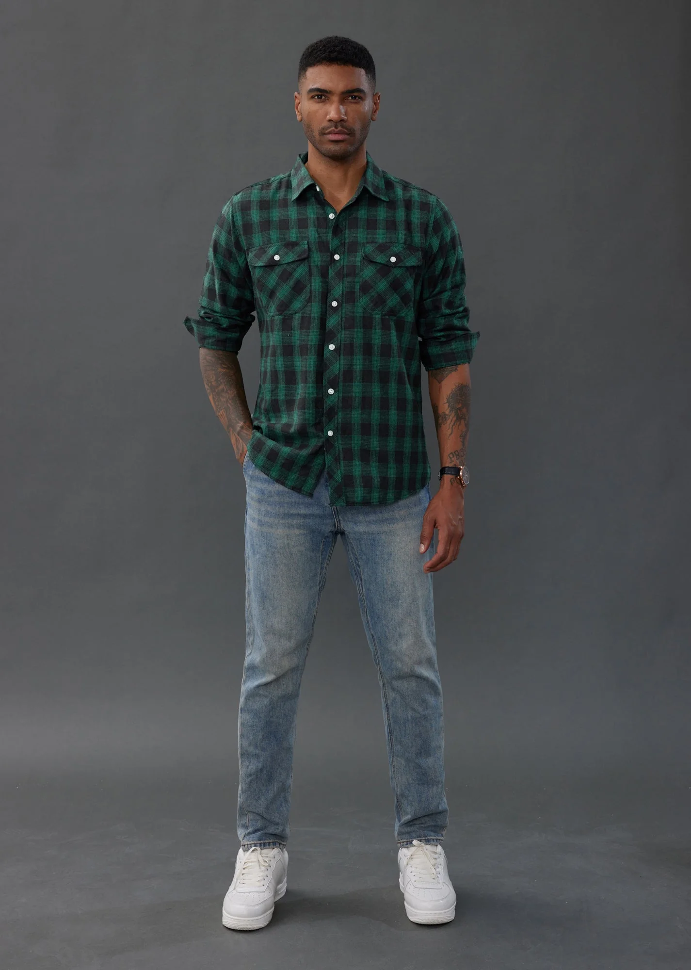 Pj Paul Jones Mens Flannel Button Down Shirts Plaid Casual Regular Fit Long Sleeve Cardigans Shirts - Image 13
