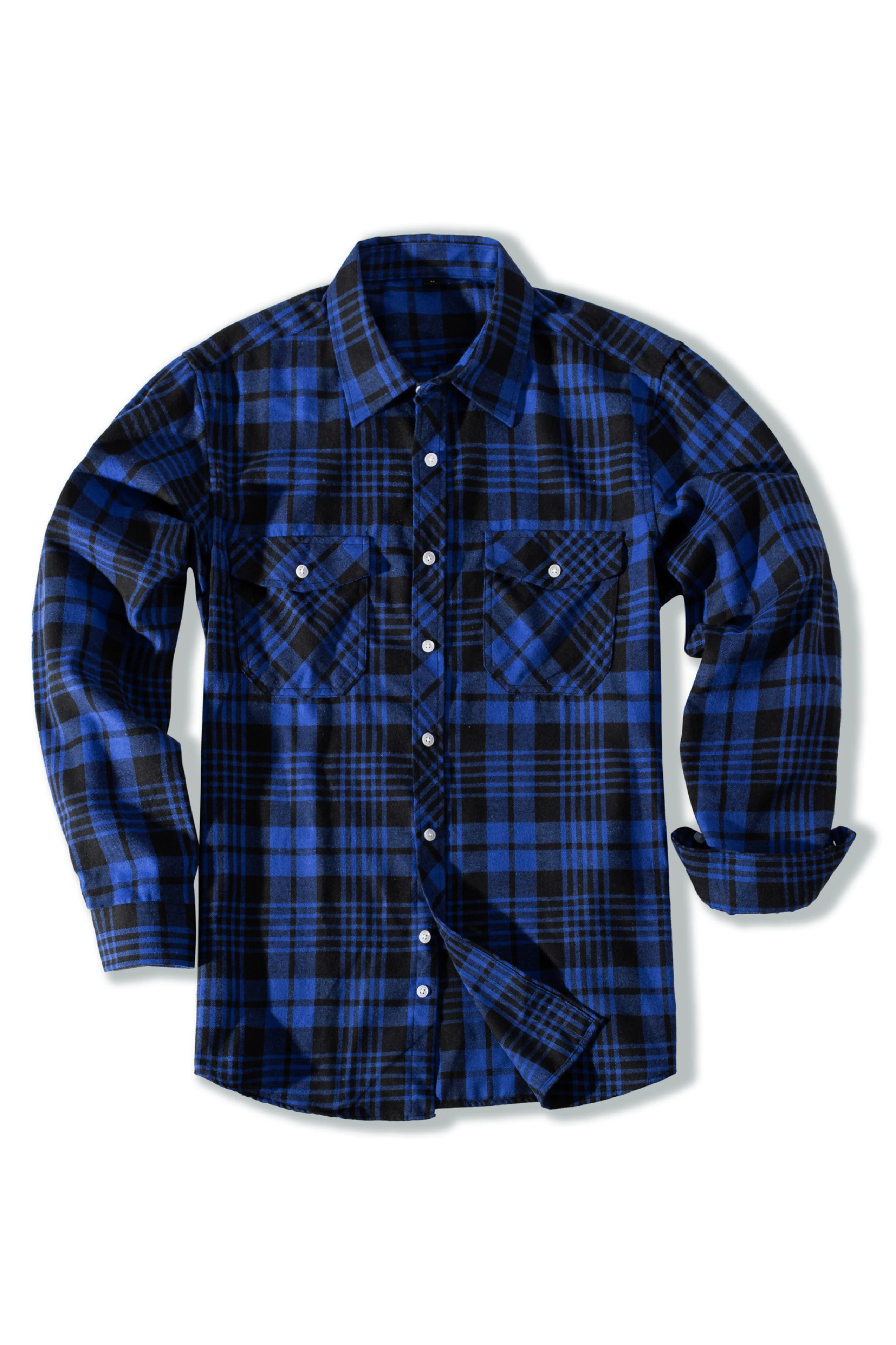 Pj Paul Jones Mens Flannel Button Down Shirts Plaid Casual Regular Fit Long Sleeve Cardigans Shirts - Image 14