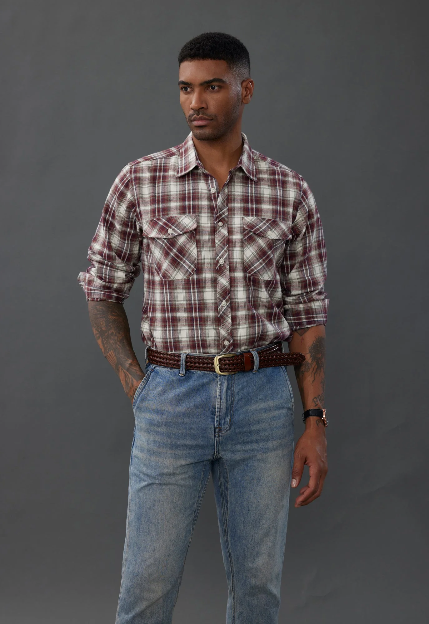Pj Paul Jones Mens Flannel Button Down Shirts Plaid Casual Regular Fit Long Sleeve Cardigans Shirts - Image 21