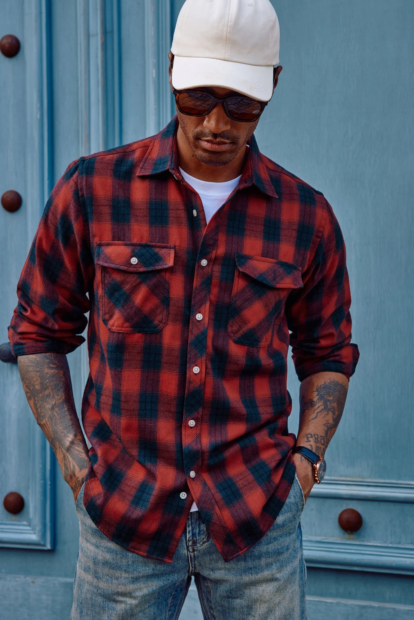 Pj Paul Jones Mens Flannel Button Down Shirts Plaid Casual Regular Fit Long Sleeve Cardigans Shirts - Image 8