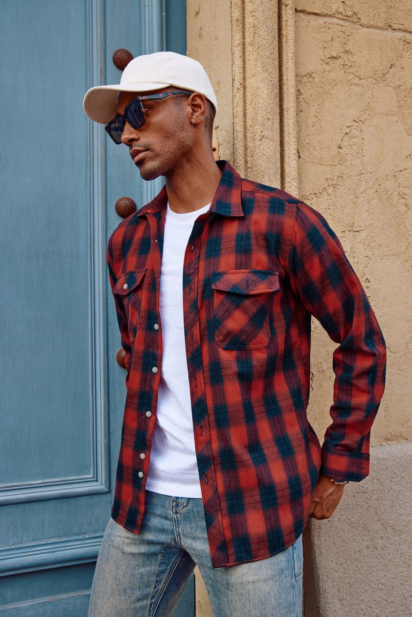 Pj Paul Jones Mens Flannel Button Down Shirts Plaid Casual Regular Fit Long Sleeve Cardigans Shirts - Image 9