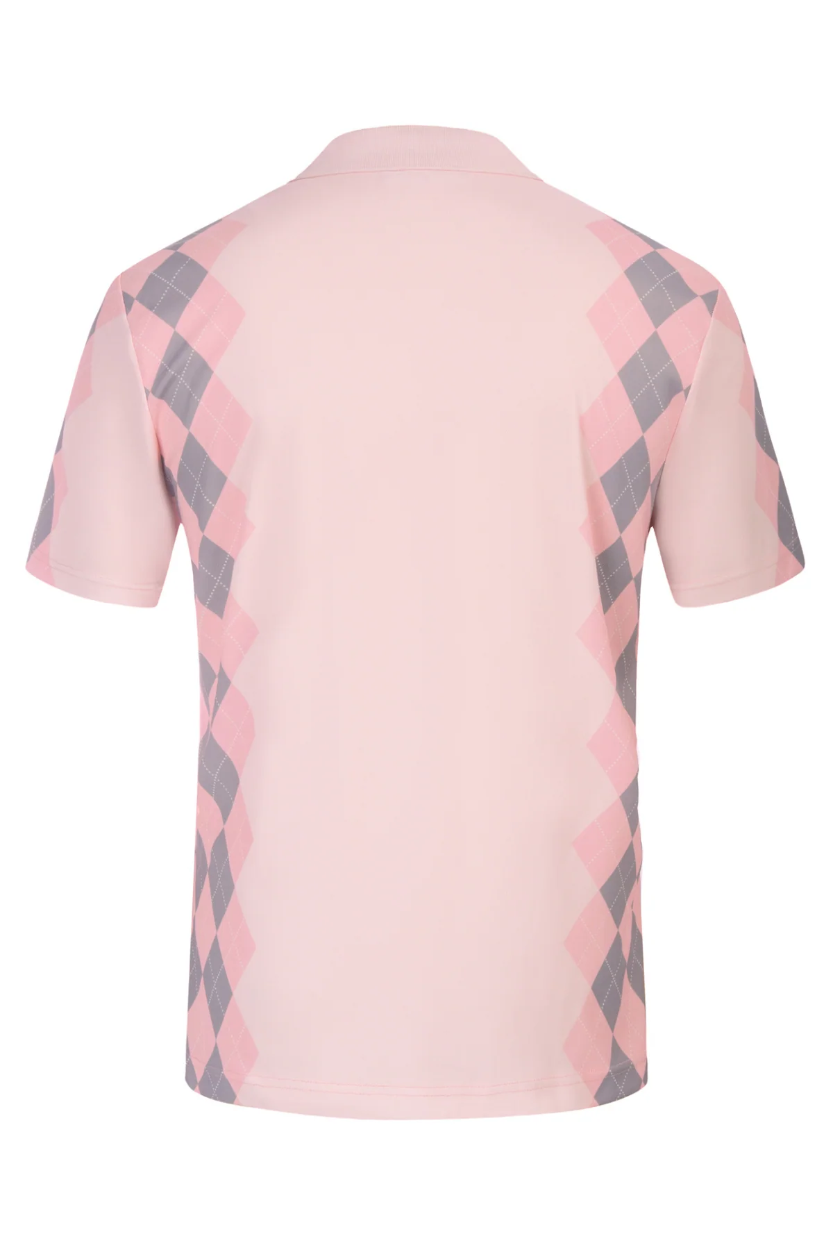 Men Argyle Polo Shirt Moisture Wicking Contrast Tennis Golf Pullover Shirts for Summer - Image 8