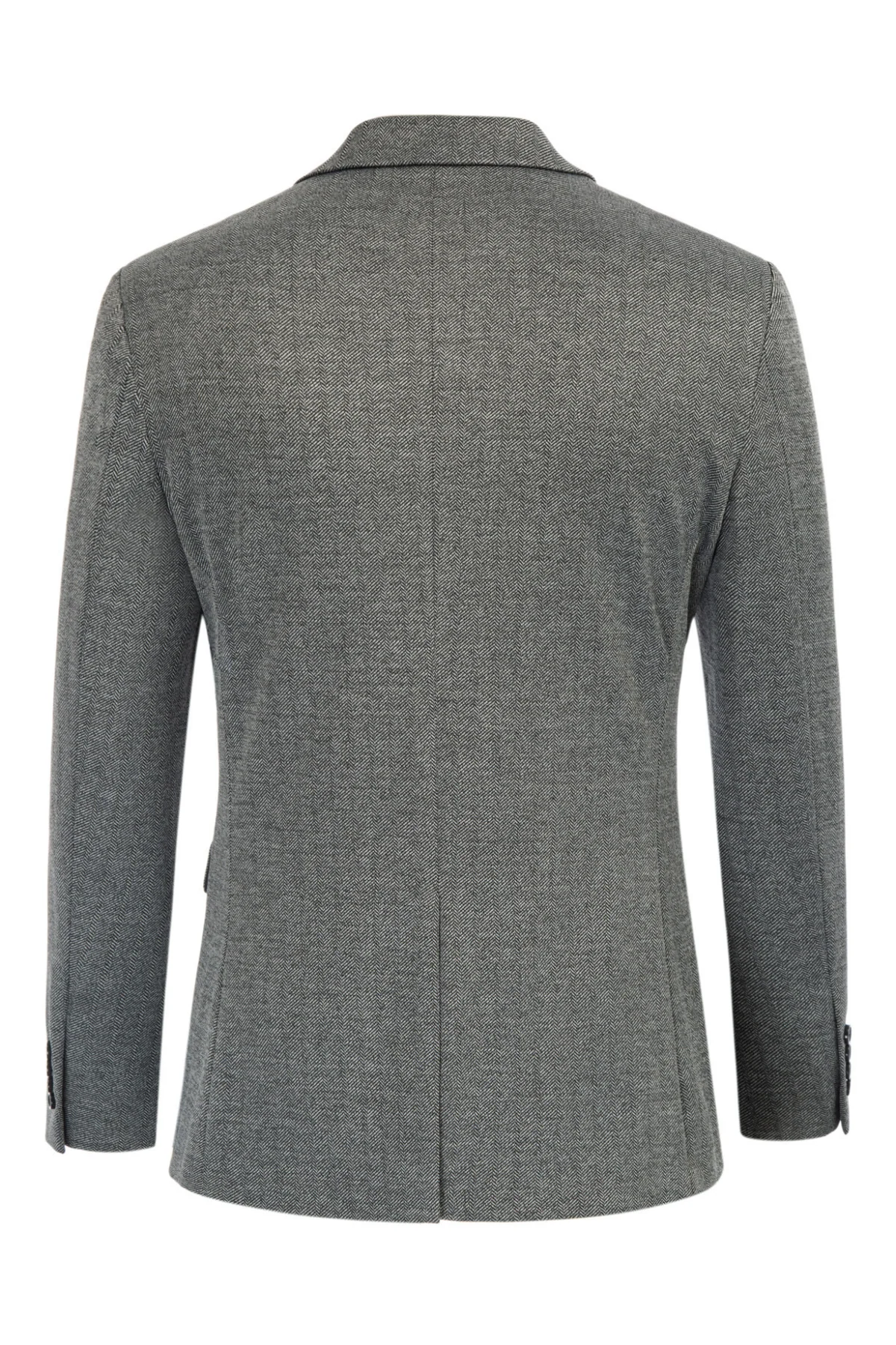 Pj Paul Jones Men's Herringbone Blazer Jacket Two Button Lightweight Casual Knit Sport Coat - Image 4