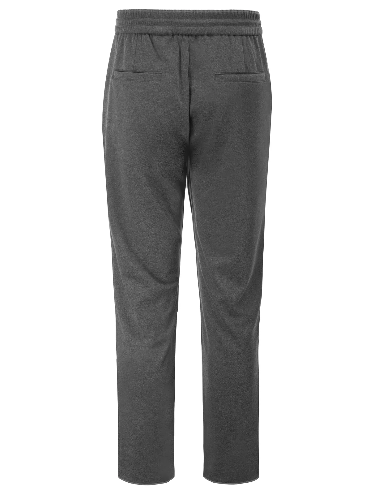 Mens Performance Stretch Knit Casual Pants Regular Fit Elastic Drawstring Waist Pant - Image 4