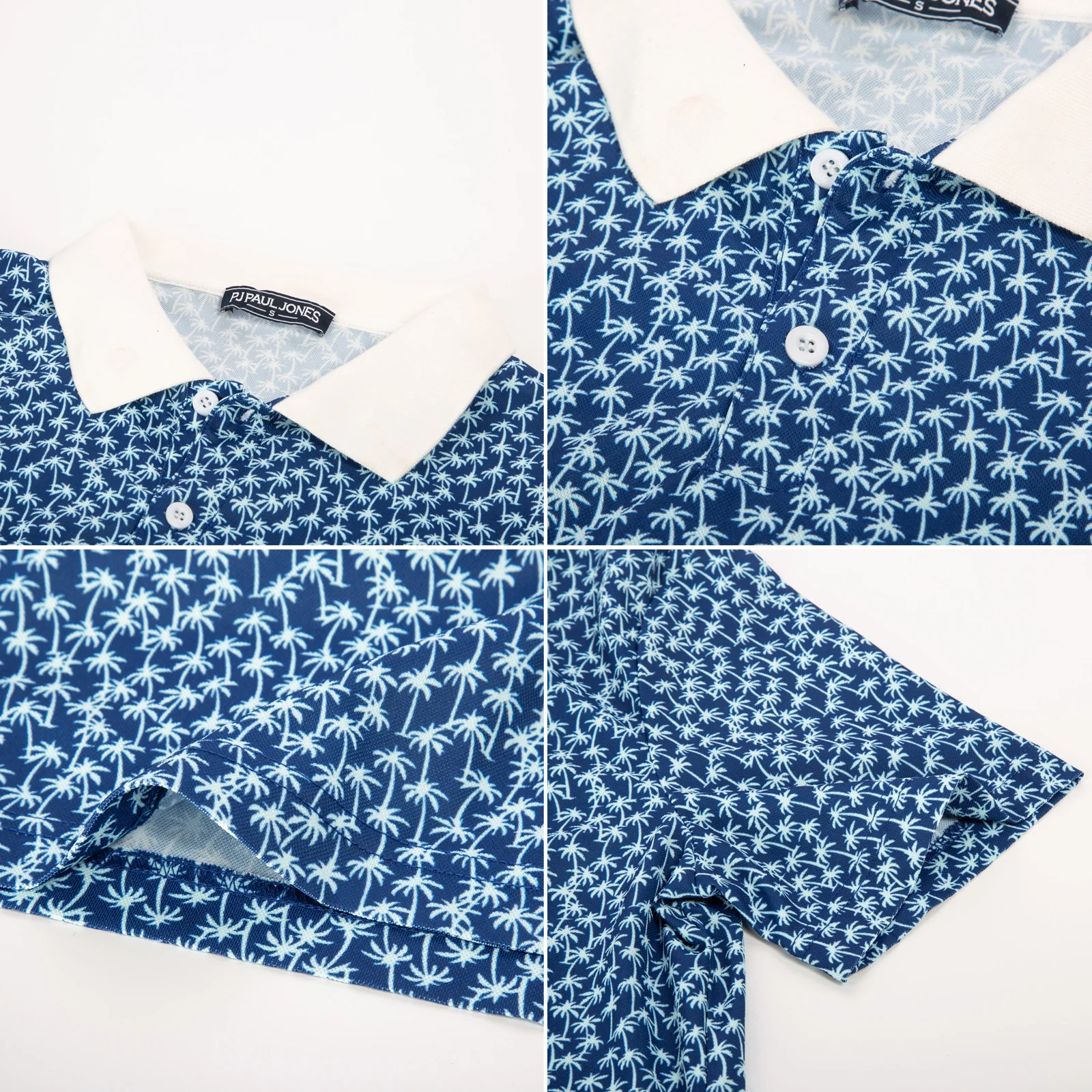 Men's Performance Golf Pullover Shirt Grid Argyle Short Sleeve Stretch Polo Shirt - Image 22