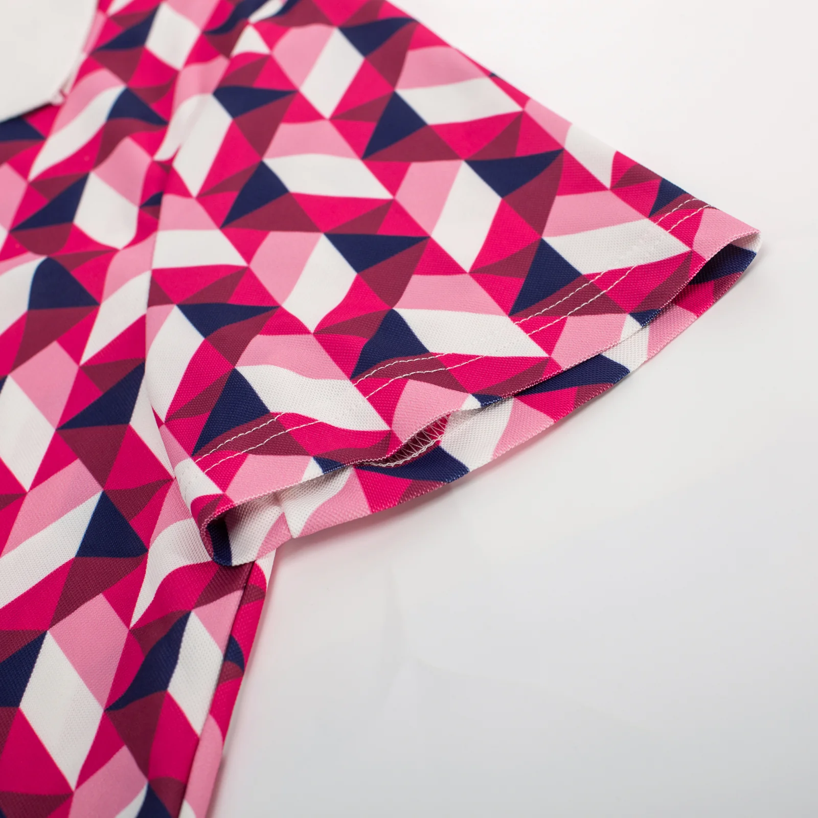Men's Performance Golf Pullover Shirt Grid Argyle Short Sleeve Stretch Polo Shirt - Image 31