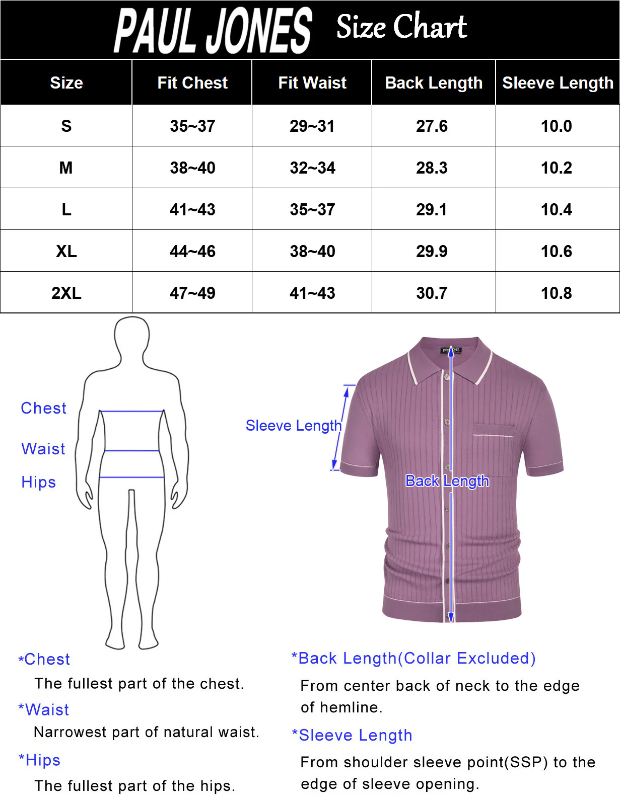 PJ PAUL JONES Men's Short Sleeve Knit Polo Shirts Vintage Golf Cardigans Shirts - Image 42