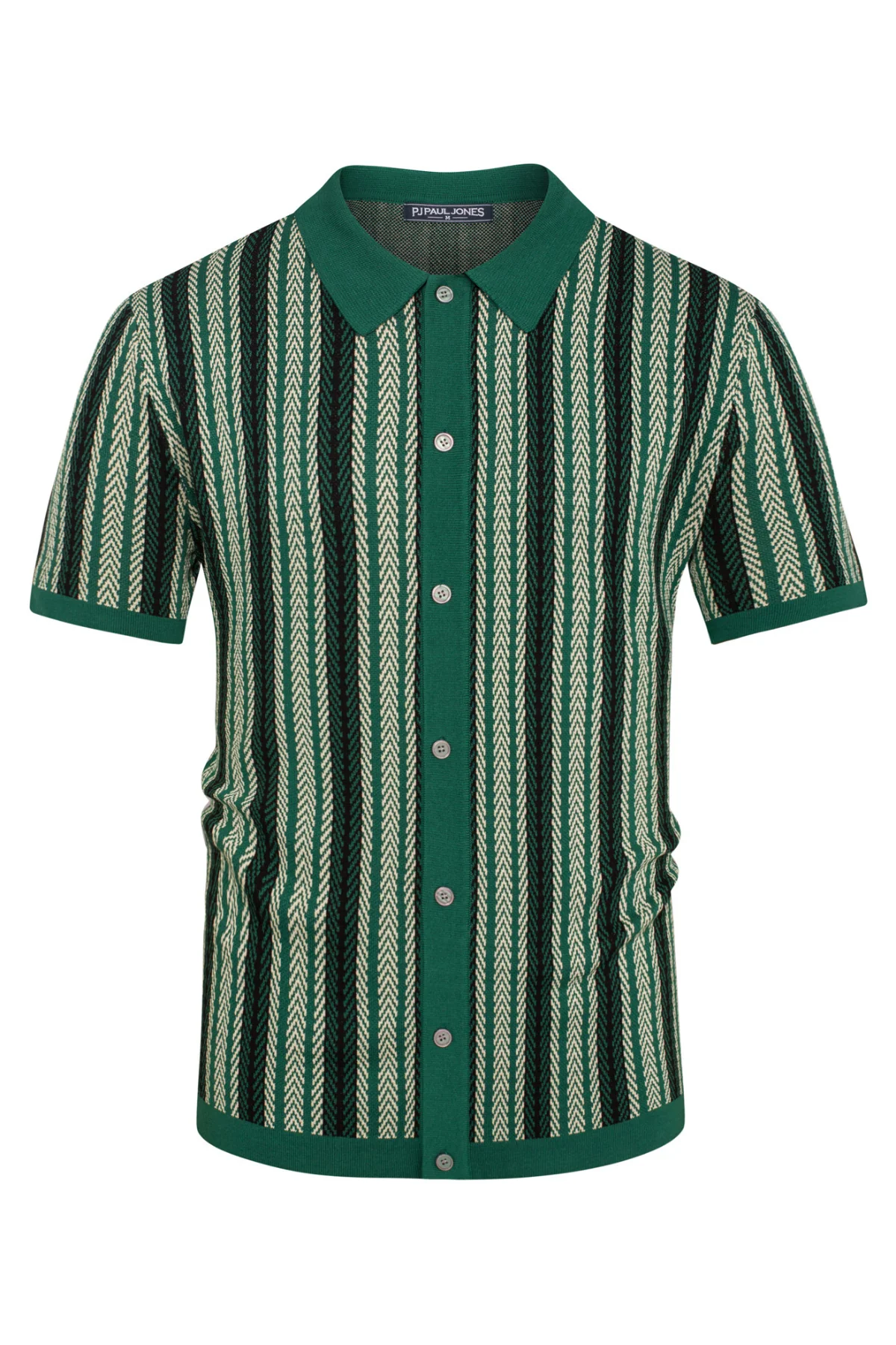 Men's Polo Shirts Retro Knit Shirt 70s Vintage Striped Cardigans Shirts Short Sleeve Button Down Clothing - Image 33