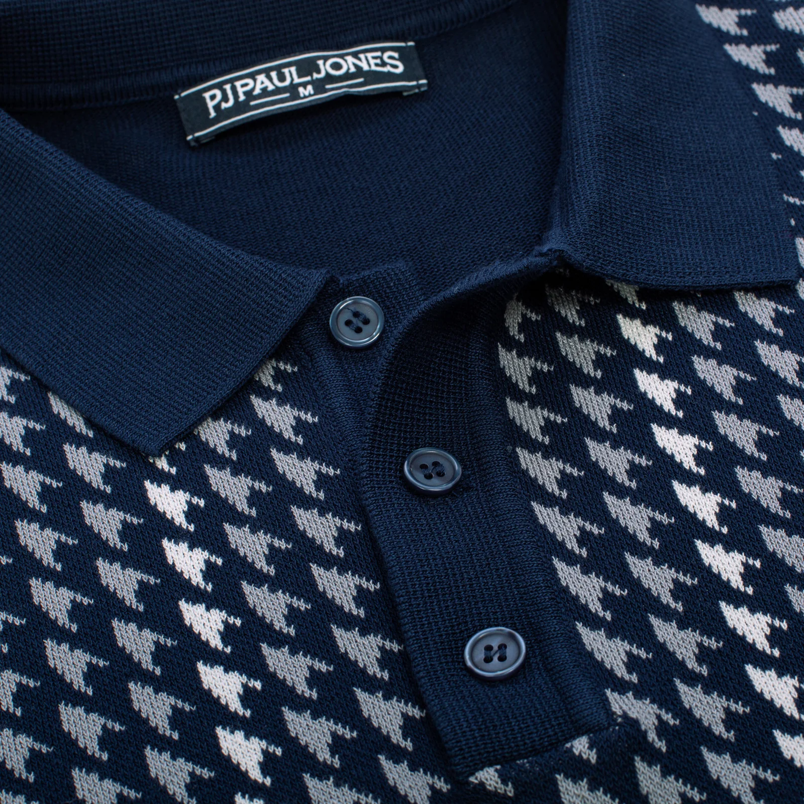 Men's Vintage Polo Shirts Lightweight Retro 70s Knit Houndstooth Golf Pullover Shirts - Image 31