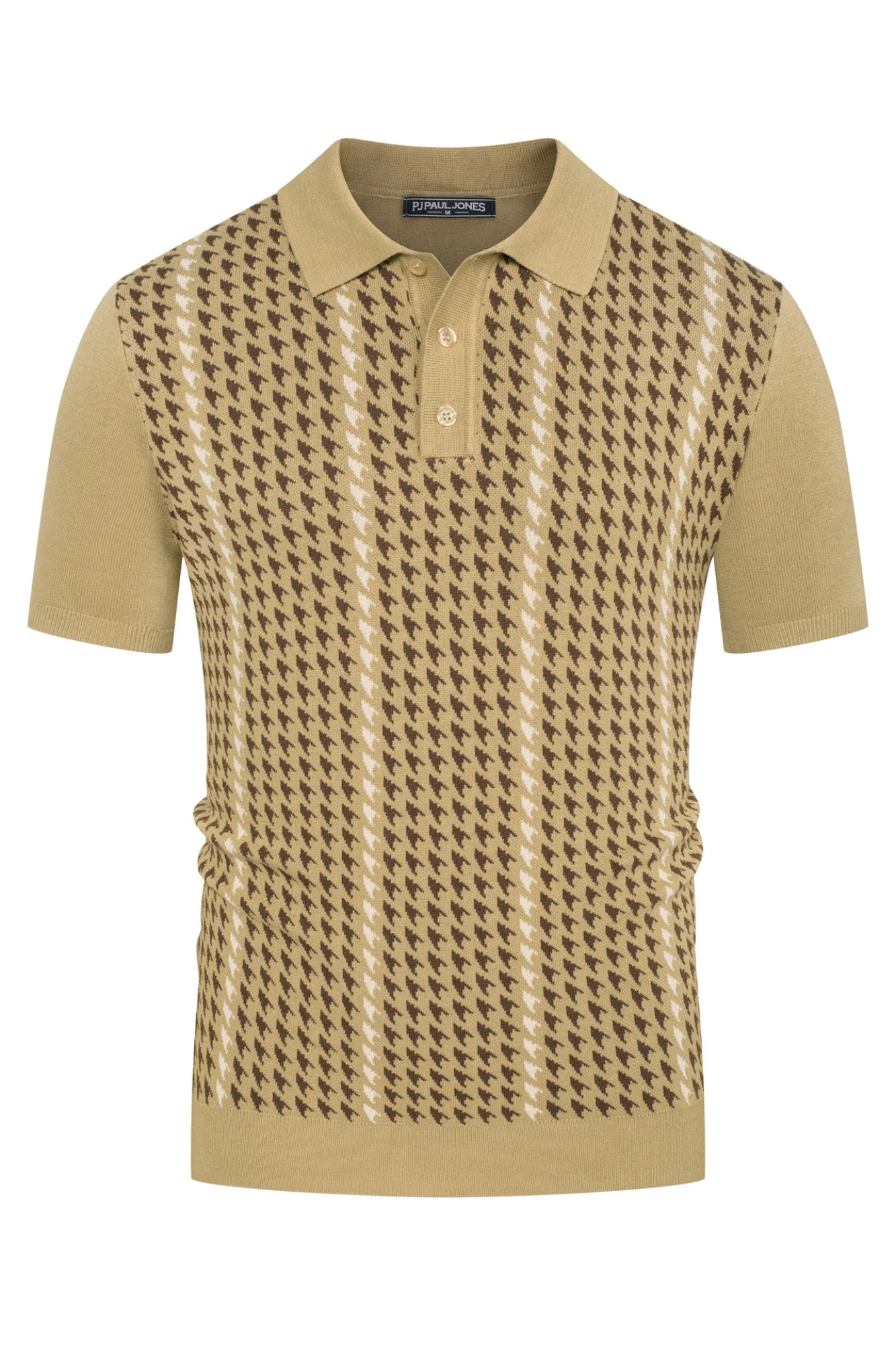 Men's Vintage Polo Shirts Lightweight Retro 70s Knit Houndstooth Golf Pullover Shirts - Image 42